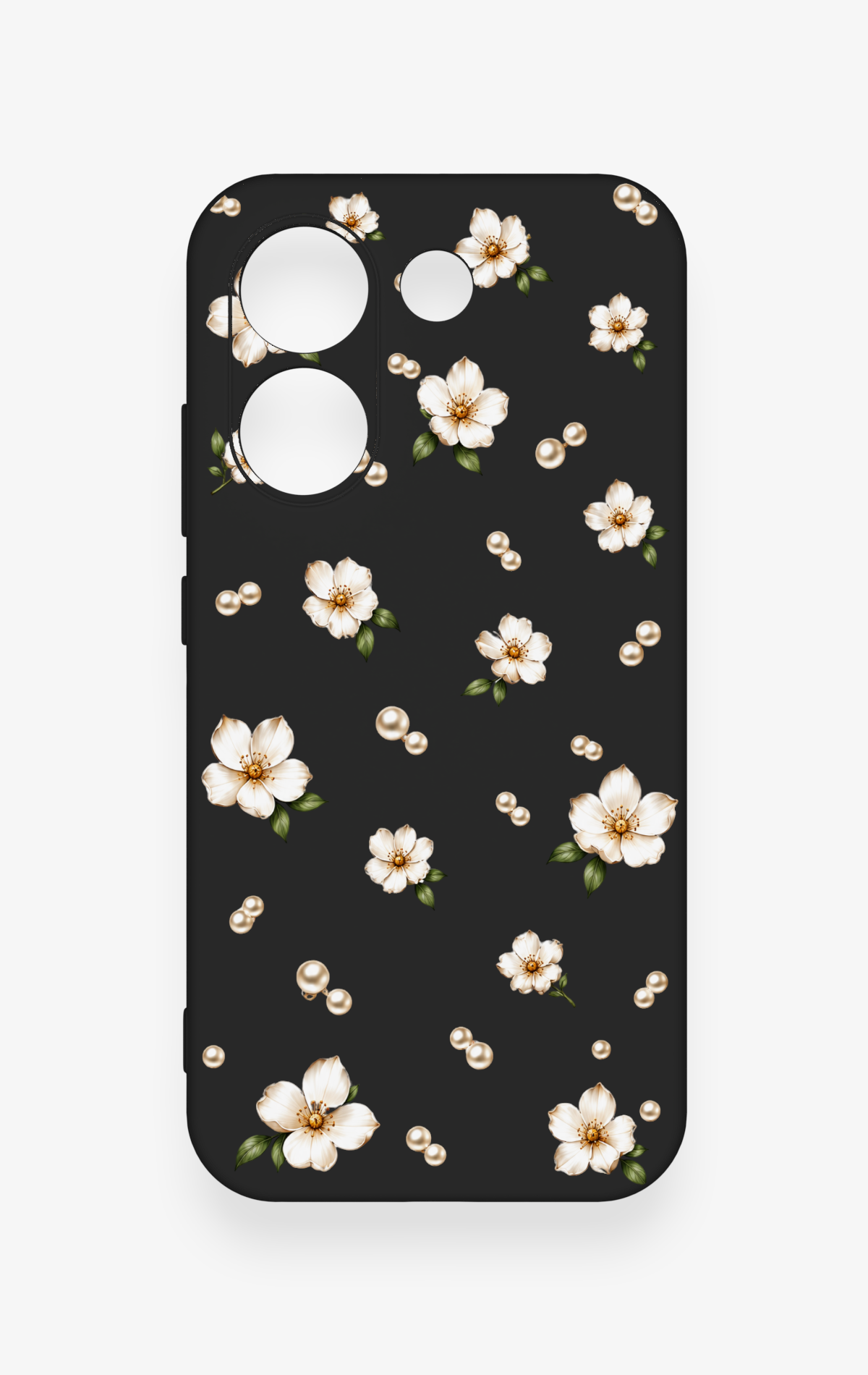 Poco X8 Pro Uyumlu İnci Papatya Desenli Silikon Kılıf