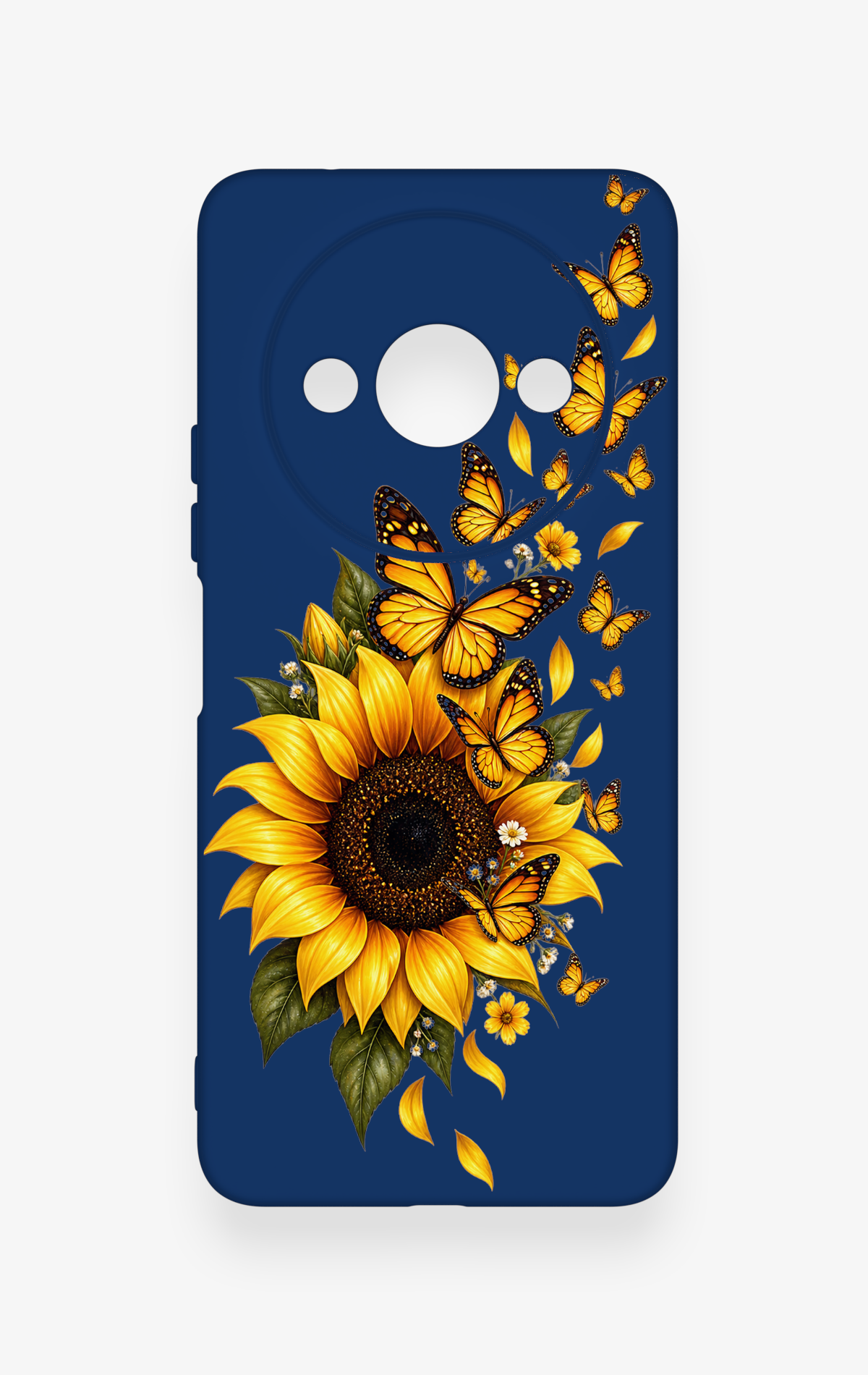Redmi A3 Uyumlu Ayçiçeği Desenli Silikon Kılıf