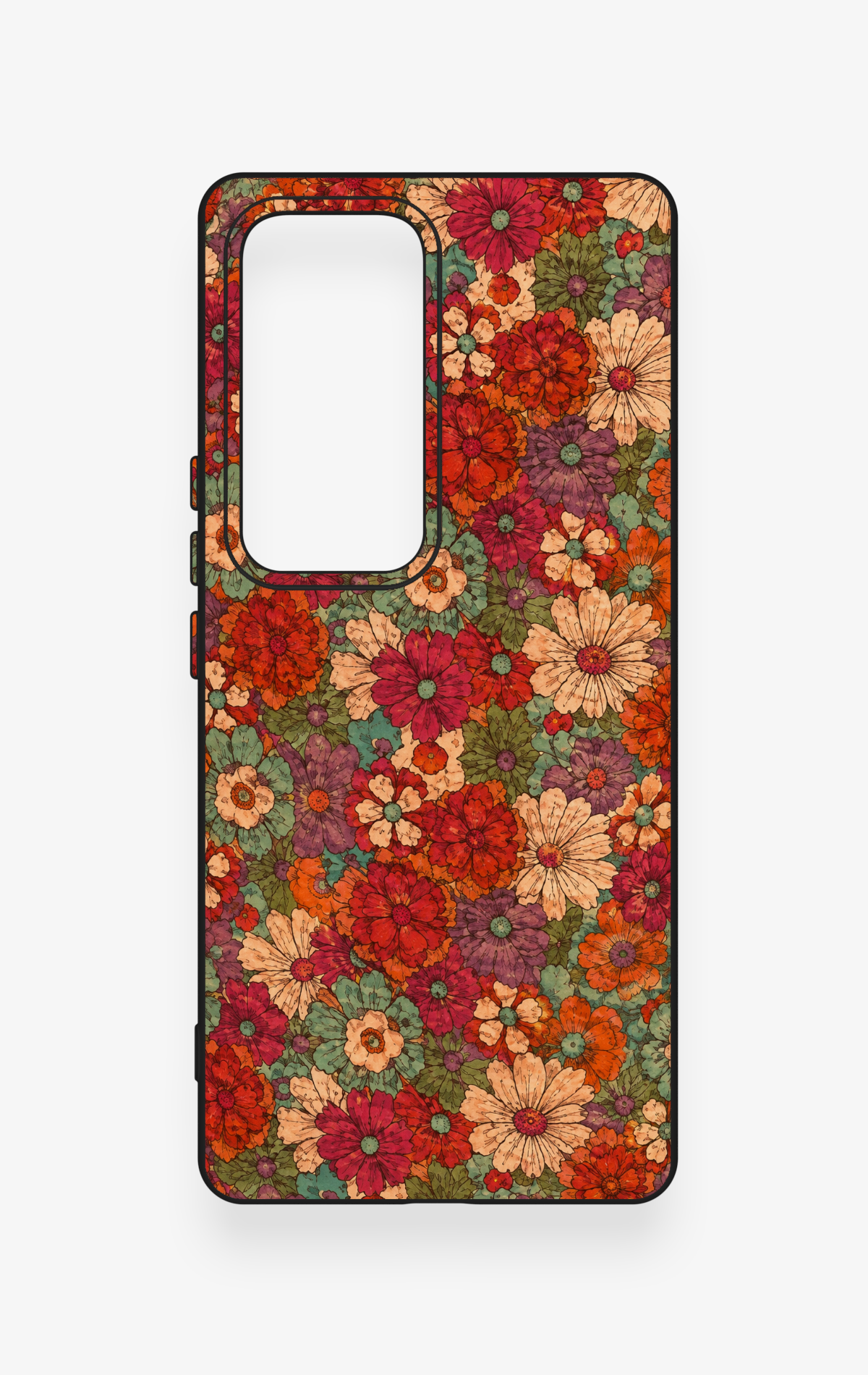 Vivo V30 Uyumlu Pastel Çiçek Bahçesi Desenli Silikon Kılıf