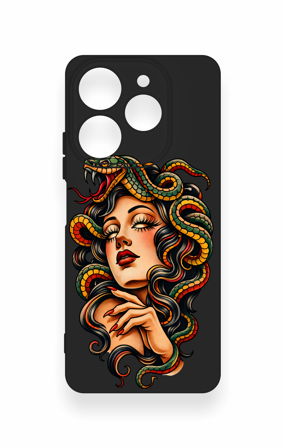 Tecno Spark 10 Pro Uyumlu Medusa Desenli Silikon Kılıf