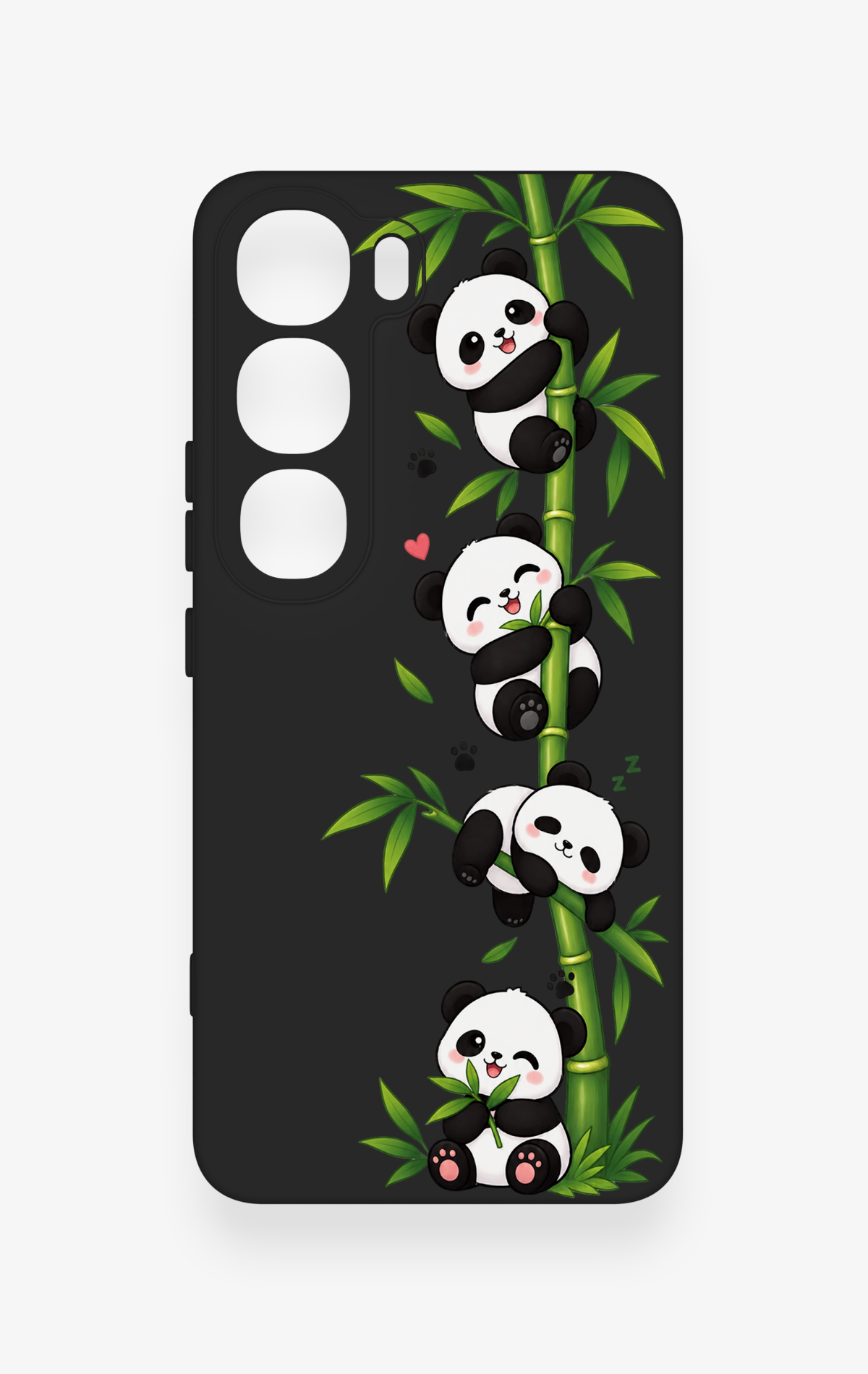 Vivo V40 Lite 5G Uyumlu Sevimli Panda Bambu Desenli Silikon Kılıf