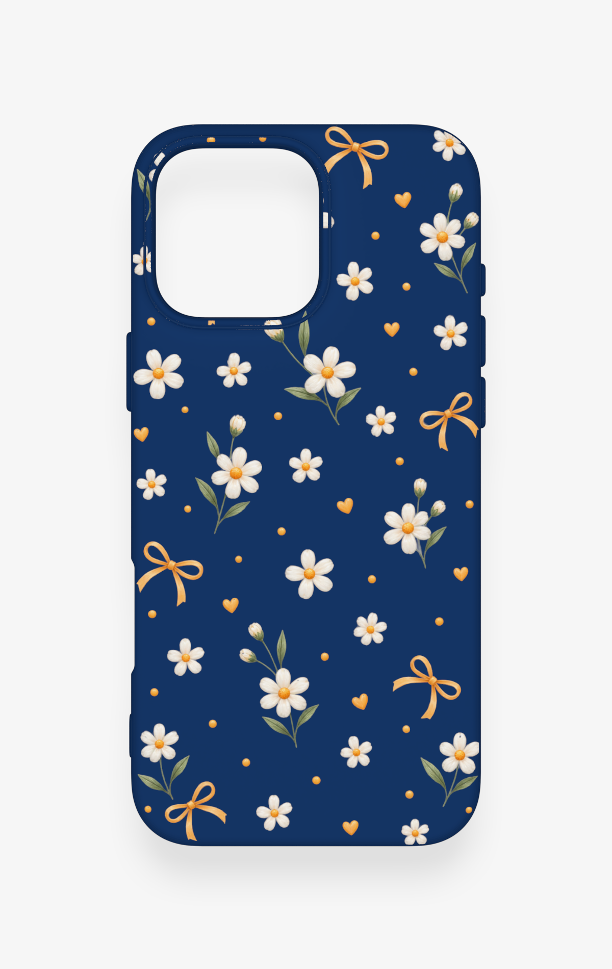 iPhone 16 Pro Max Uyumlu Papatya Fiyonk Desenli Silikon Kılıf