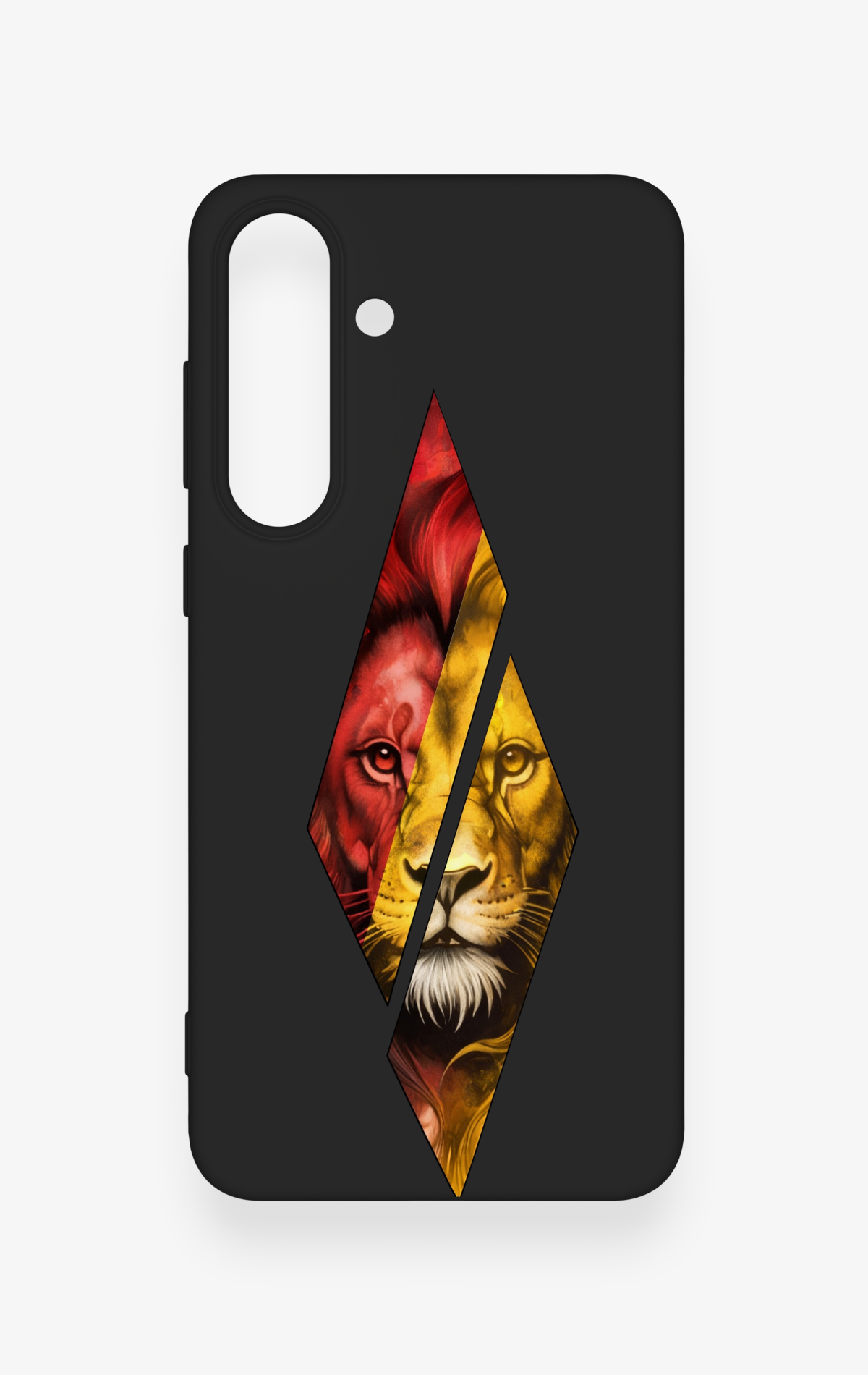 Samsung S25Fe Uyumlu Kesik Aslan Desenli Silikon Kılıf