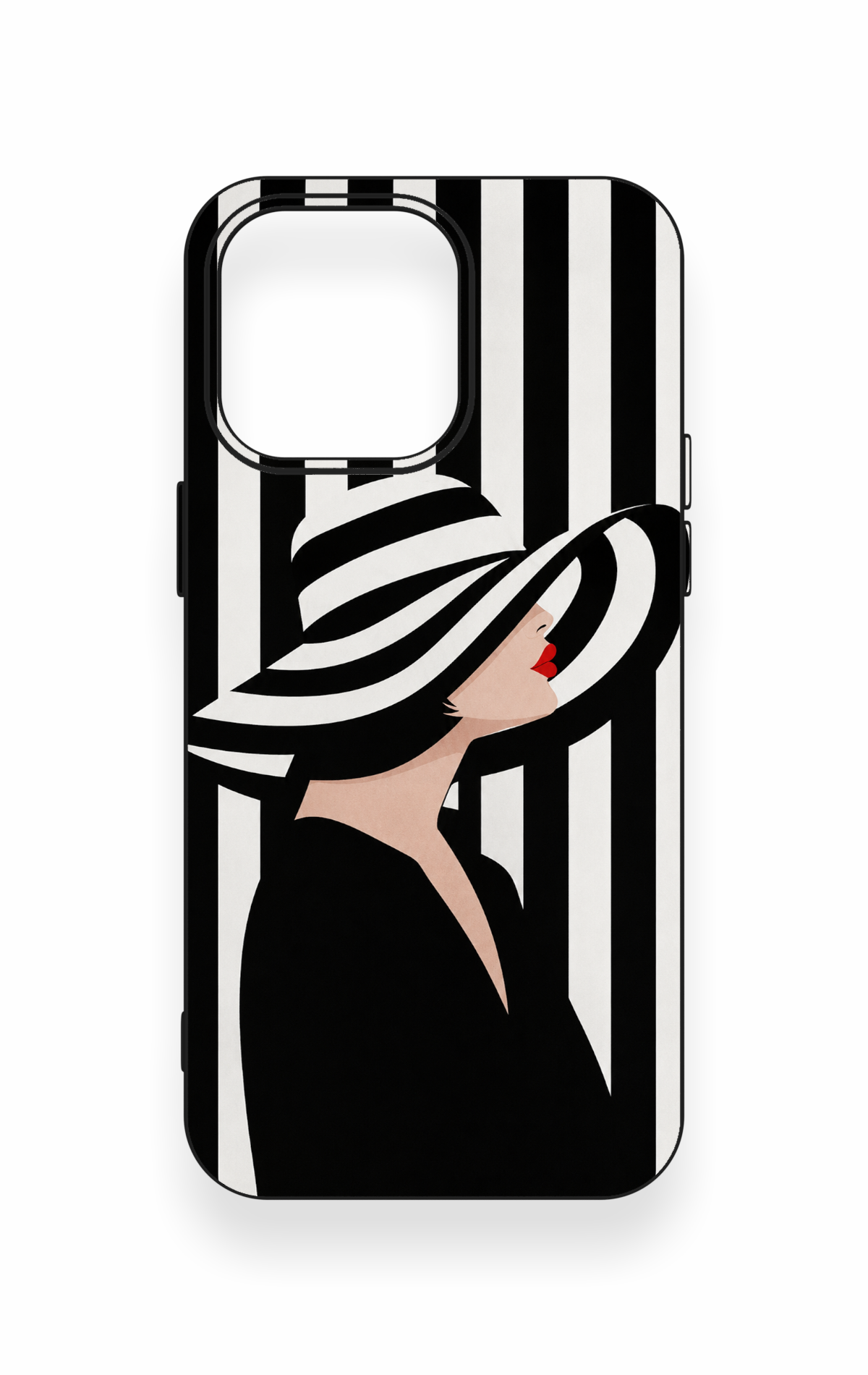 iPhone 15 Pro Max Uyumlu Madam Marica Desenli Silikon Kılıf