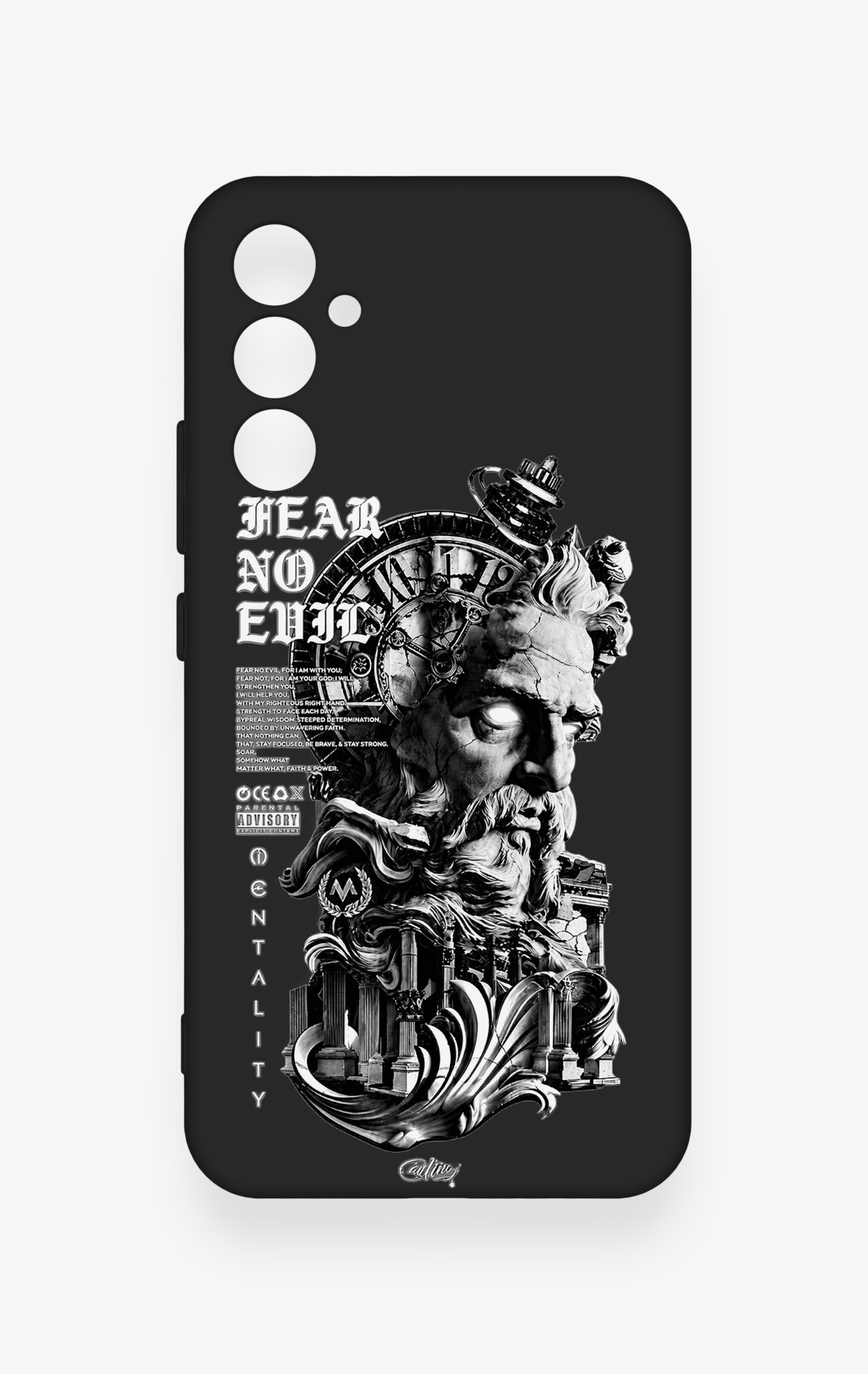 Samsung A34 Uyumlu Fear No Evil Desenli Silikon Kılıf