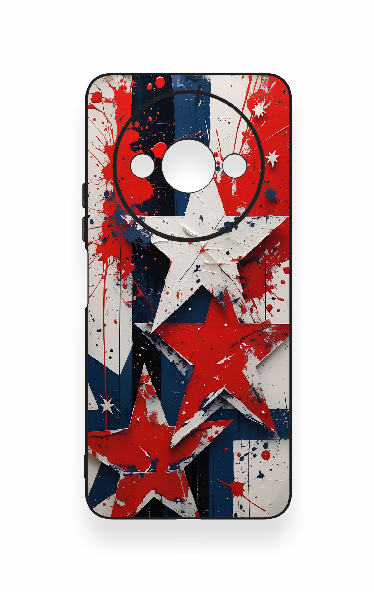 Redmi A3 Uyumlu Star Flag Desenli Silikon Kılıf