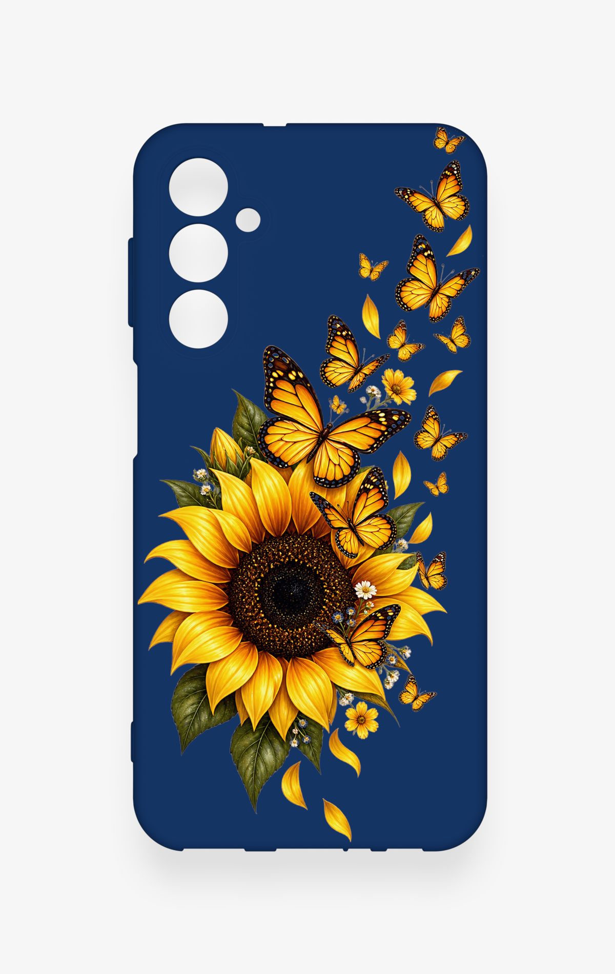Samsung M34 Uyumlu Ayçiçeği Desenli Silikon Kılıf
