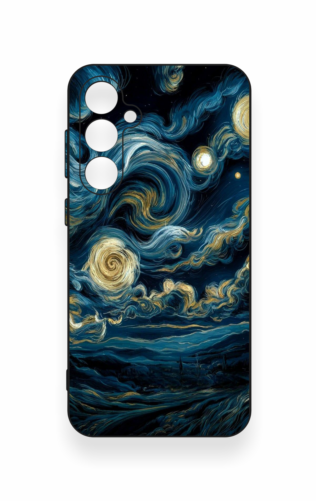 Samsung S23Fe Uyumlu Yıldızlı Gece Desenli Silikon Kılıf