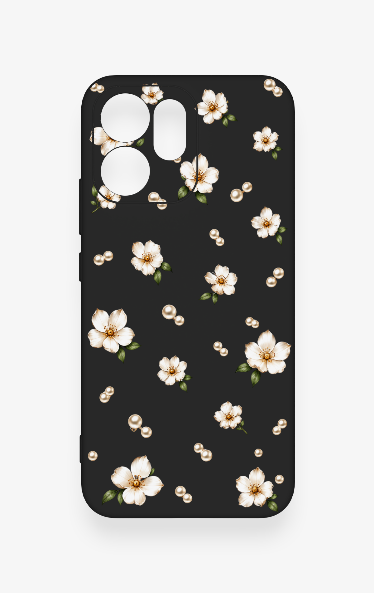 Oppo Reno 14F Uyumlu İnci Papatya Desenli Silikon Kılıf