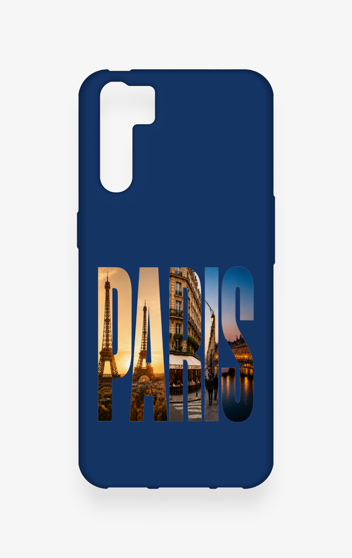 Oppo A91 Uyumlu Paris Desenli Silikon Kılıf