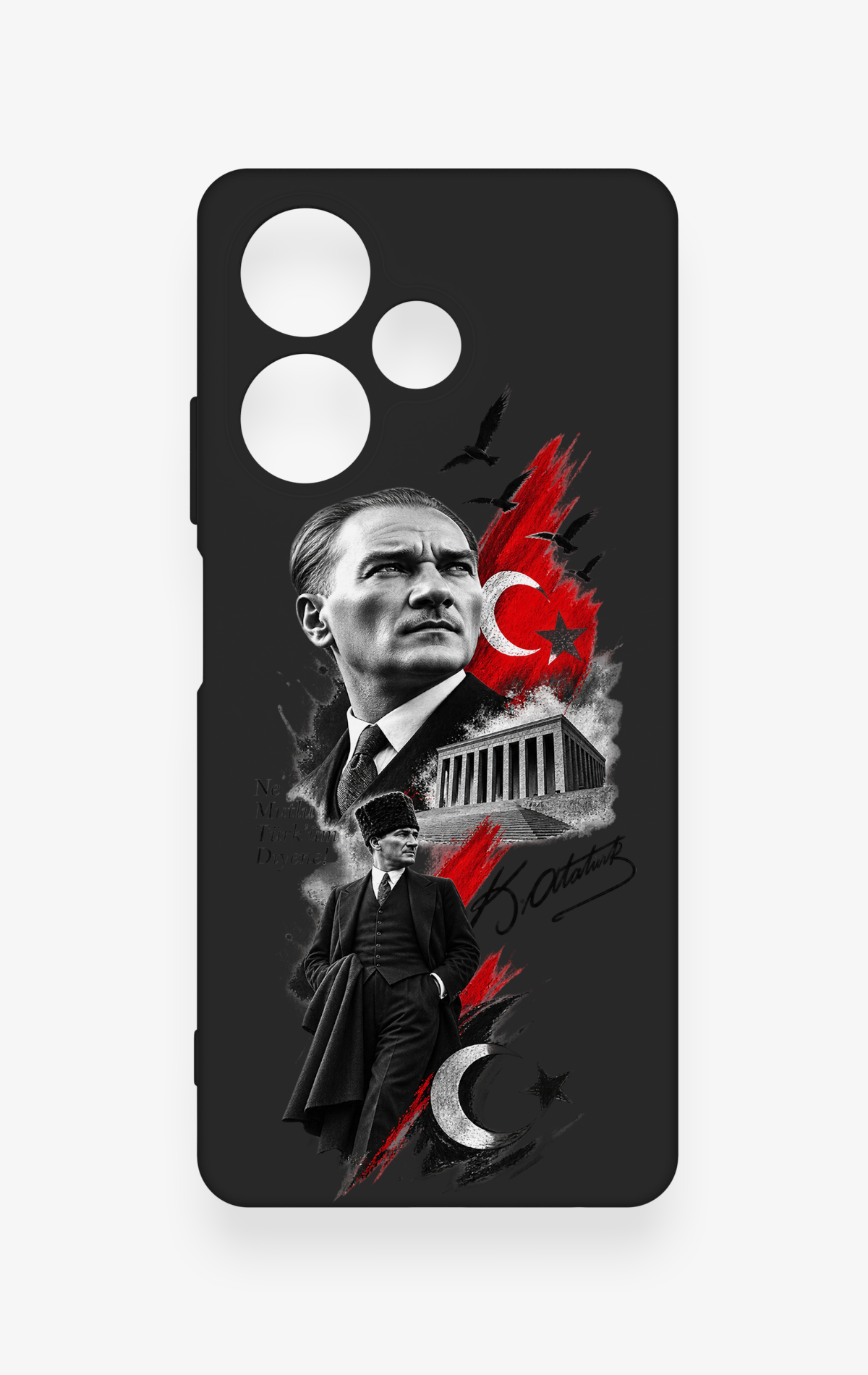 İnfinix Hot 30 Uyumlu Atatürk Anıtkabir Desenli Silikon Kılıf