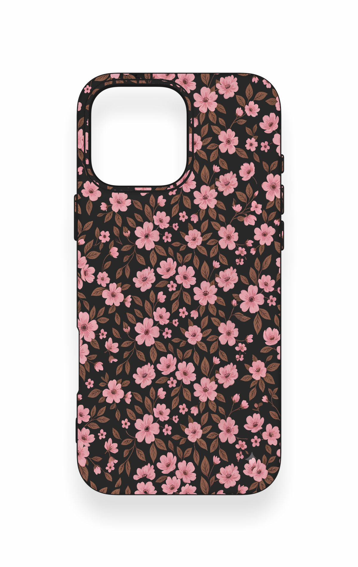 iPhone 16 Pro Max Uyumlu Mini Pembe Çiçek Desenli Silikon Kılıf