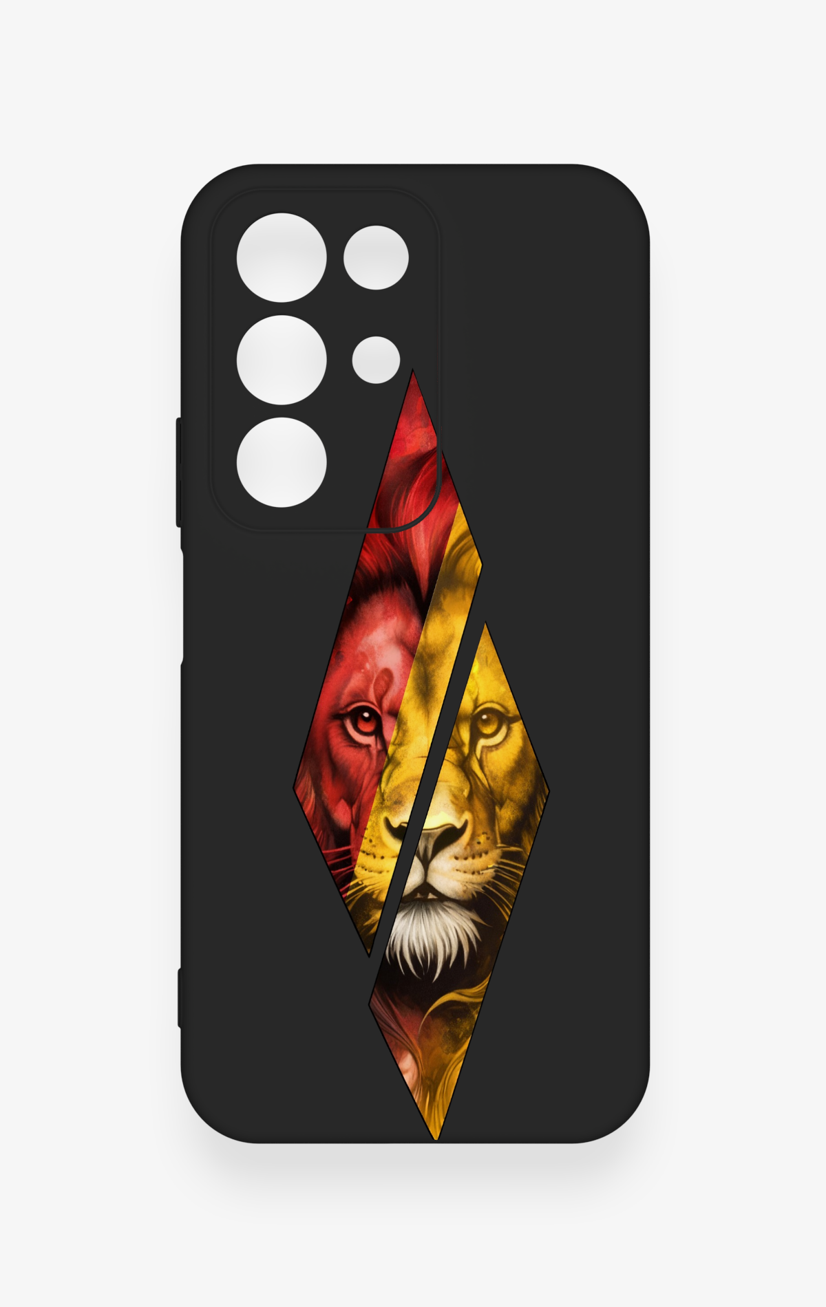 Realme C85 5G Uyumlu Kesik Aslan Desenli Silikon Kılıf