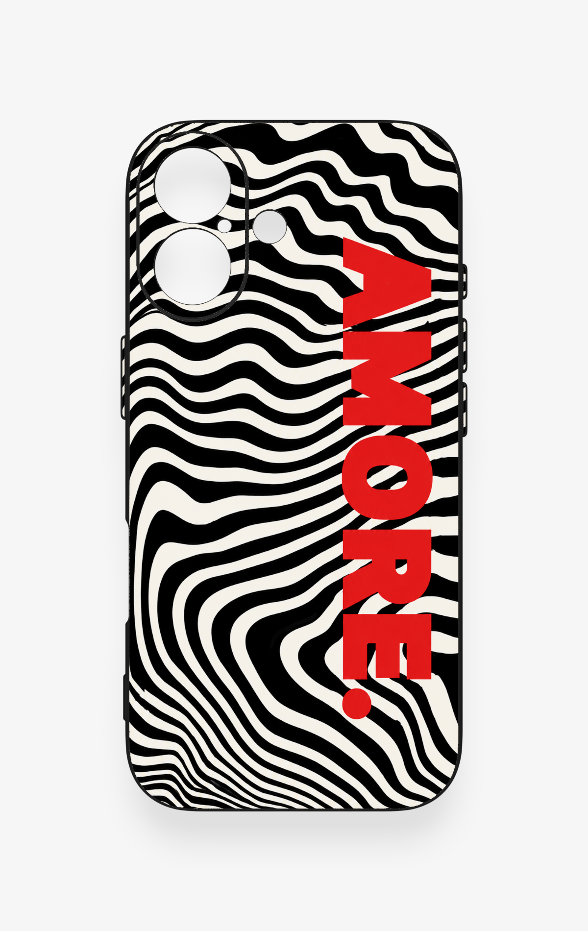 iPhone 17 Uyumlu Zebra Amore Desenli Silikon Kılıf