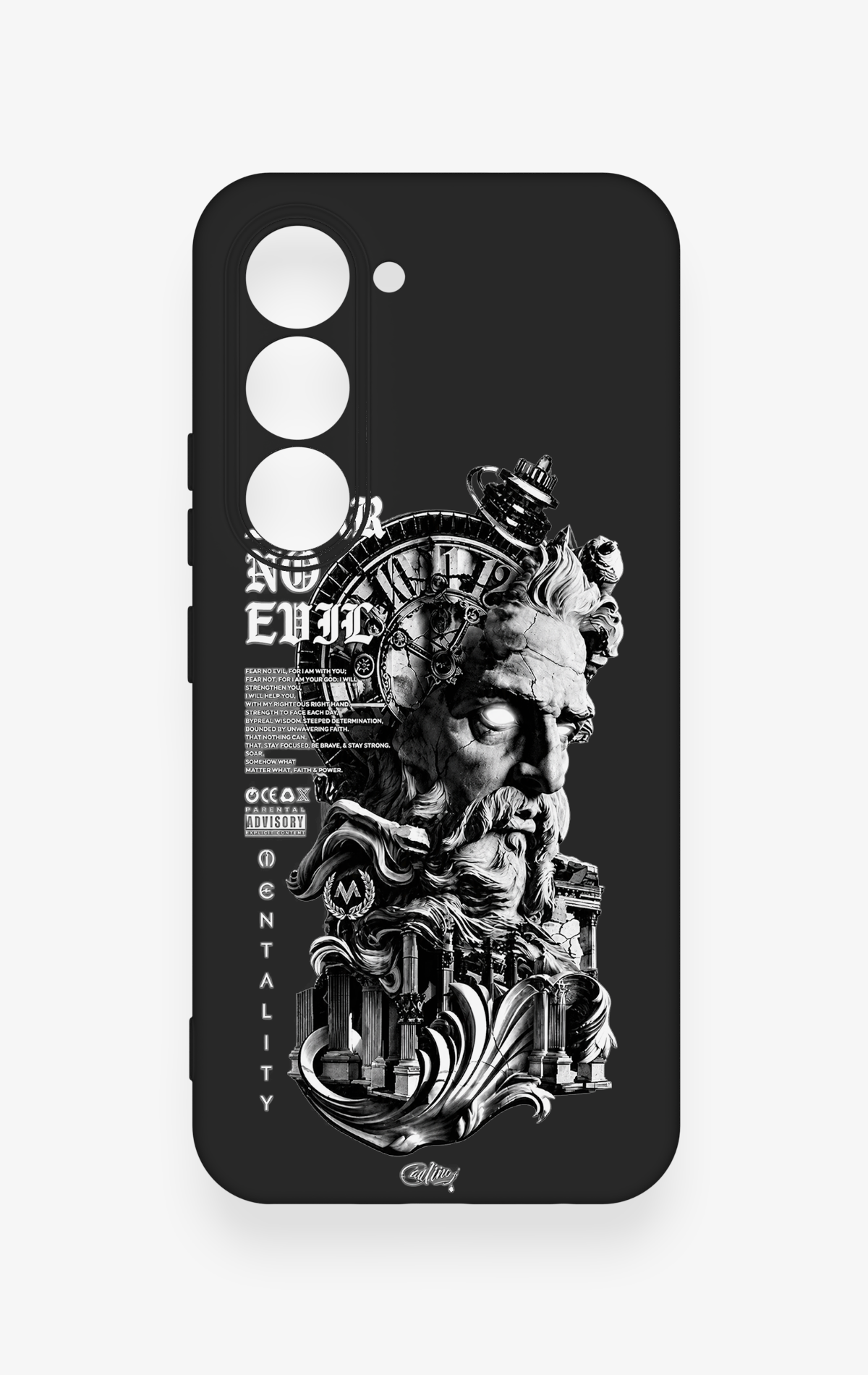 Tecno Spark 40 Pro Uyumlu Fear No Evil Desenli Silikon Kılıf
