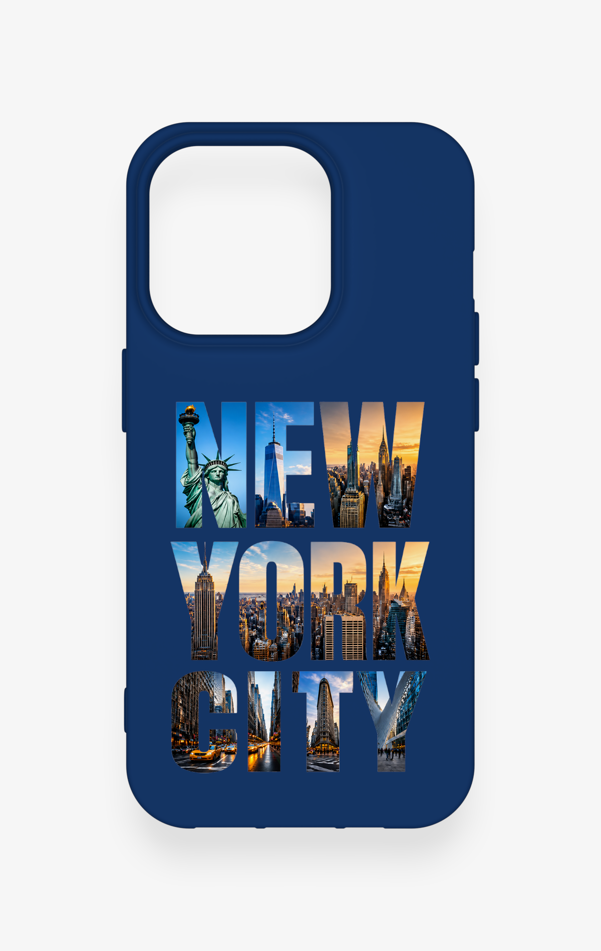 iPhone 14 Pro Uyumlu New York City Desenli Silikon Kılıf