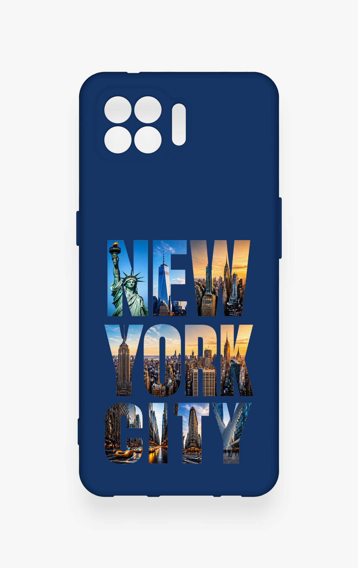 Oppo Reno 4 Lite Uyumlu New York City Desenli Silikon Kılıf