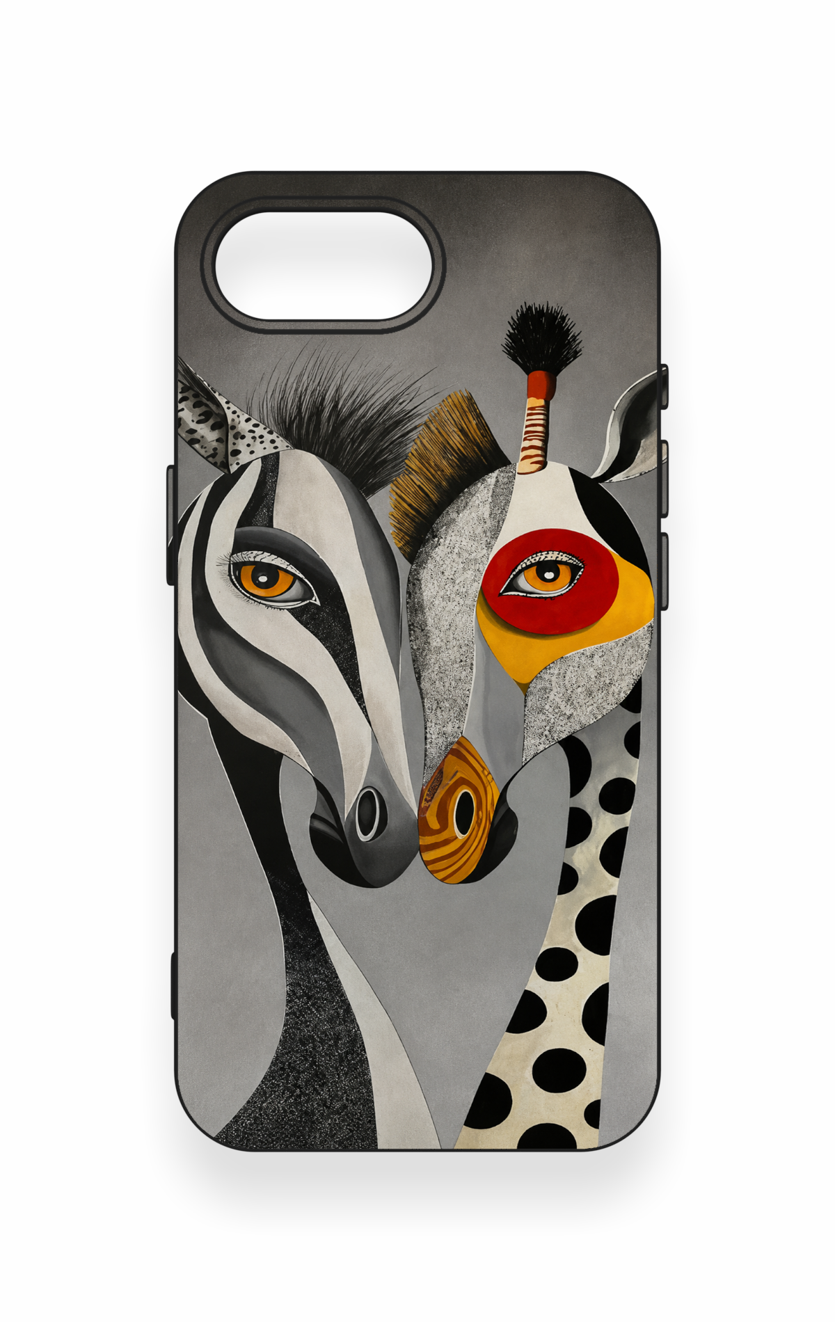 iPhone 16E Uyumlu Zebra ve Zürafa Desenli Silikon Kılıf