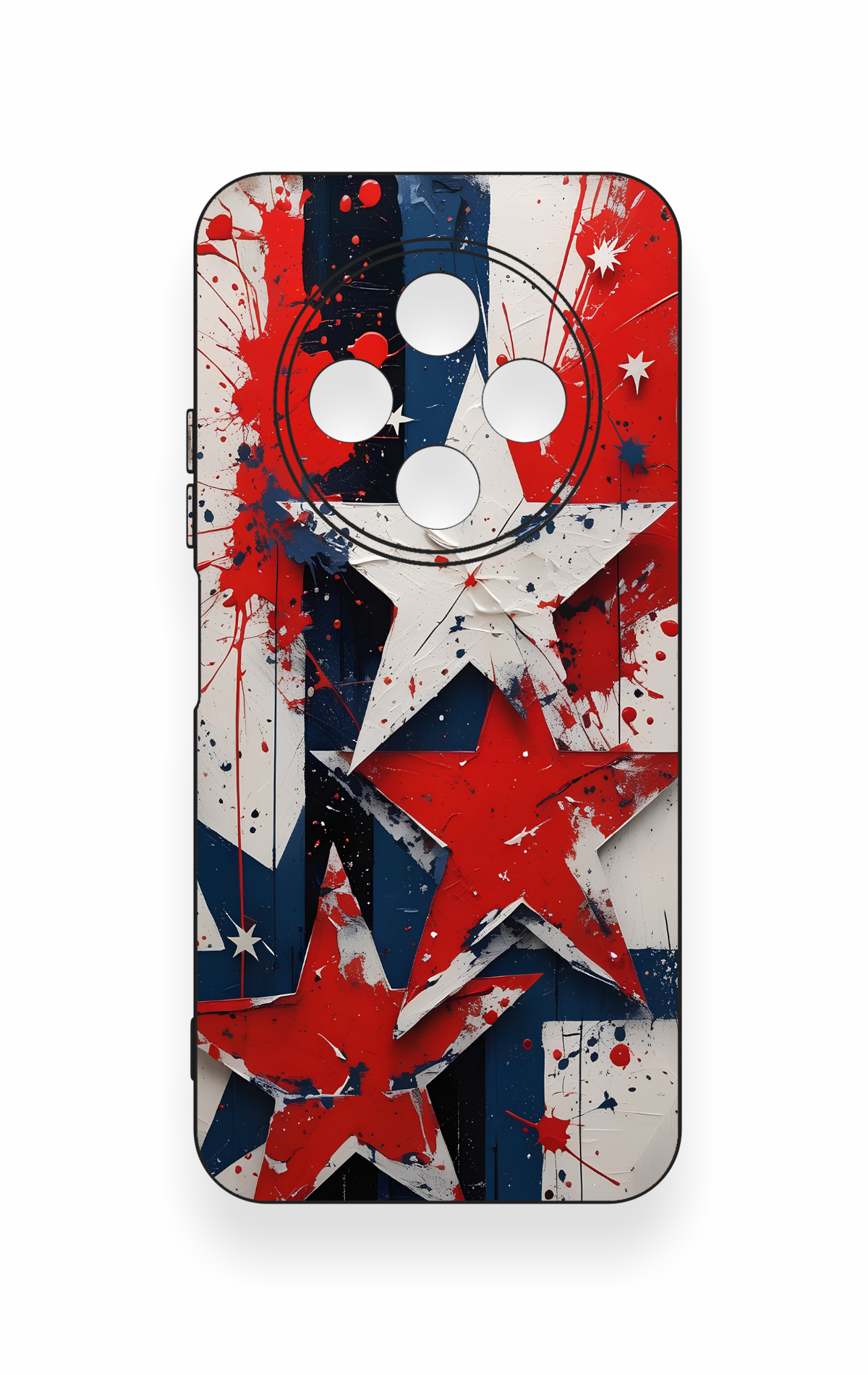 Tecno Spark 30C Uyumlu Star Flag Desenli Silikon Kılıf