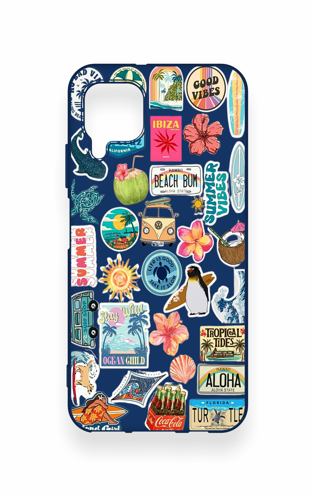 Huawei P40 Lite Uyumlu Summer Vibes Desenli Silikon Kılıf