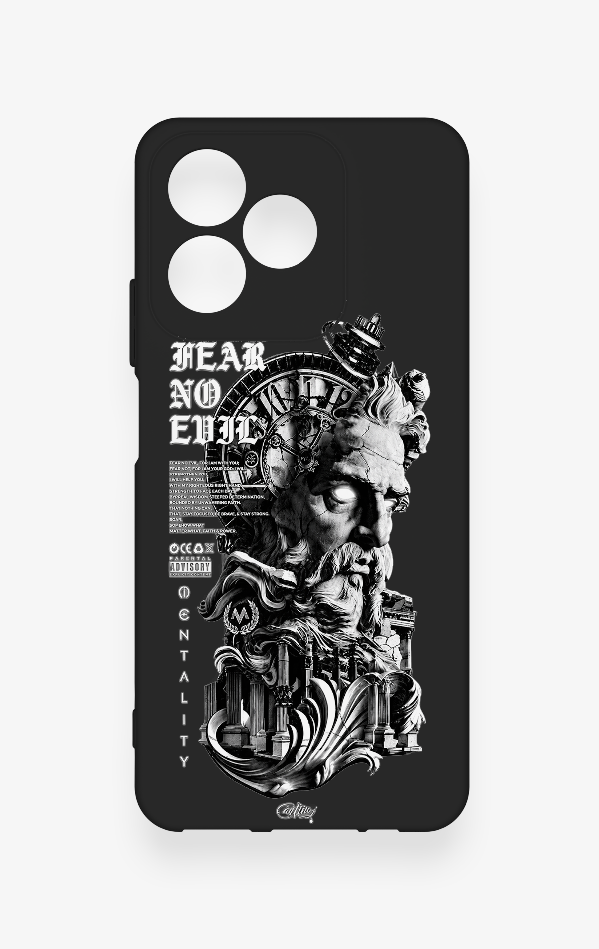Realme C53 Uyumlu Fear No Evil Desenli Silikon Kılıf