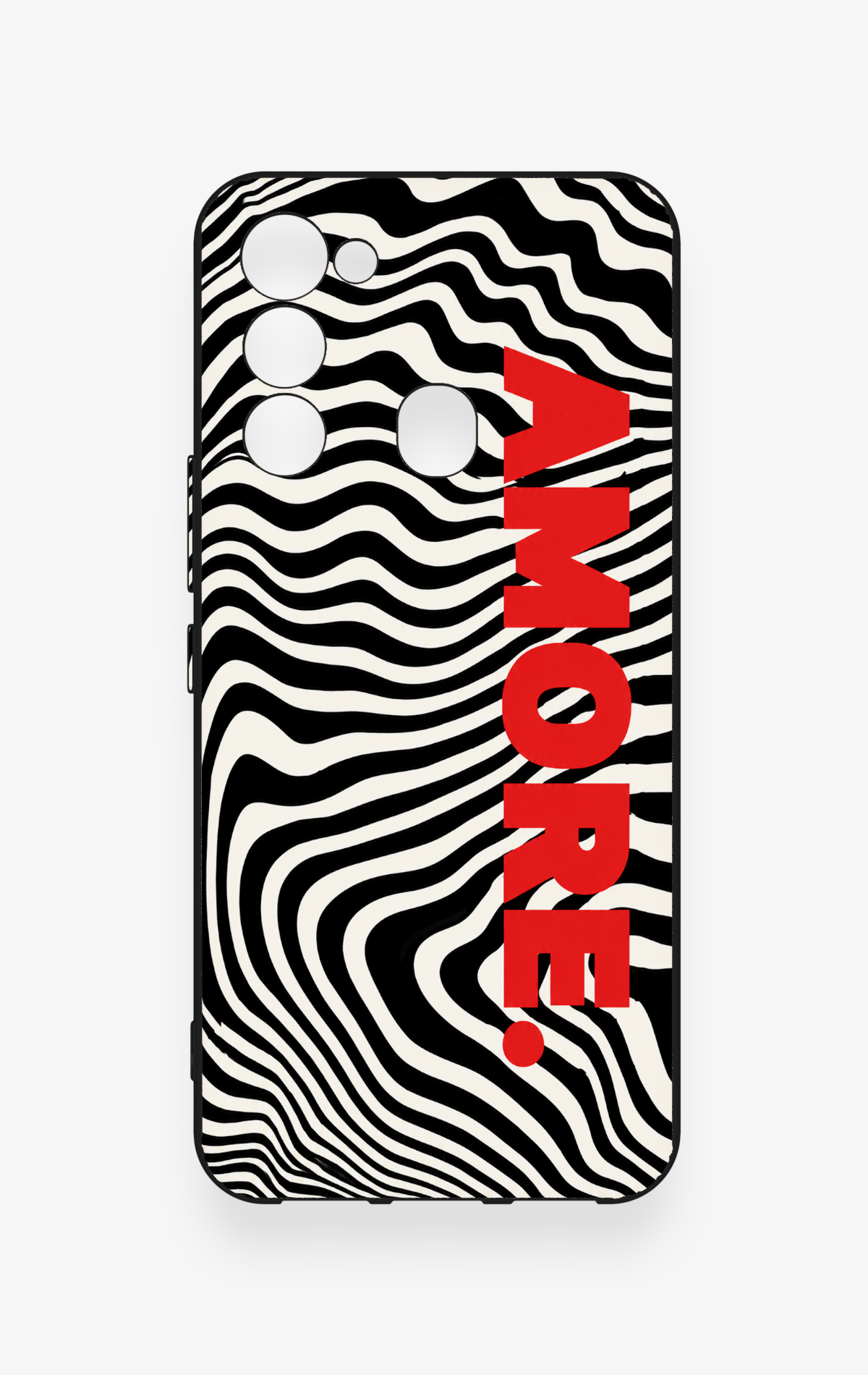 Tecno Spark 8C Uyumlu Zebra Amore Desenli Silikon Kılıf