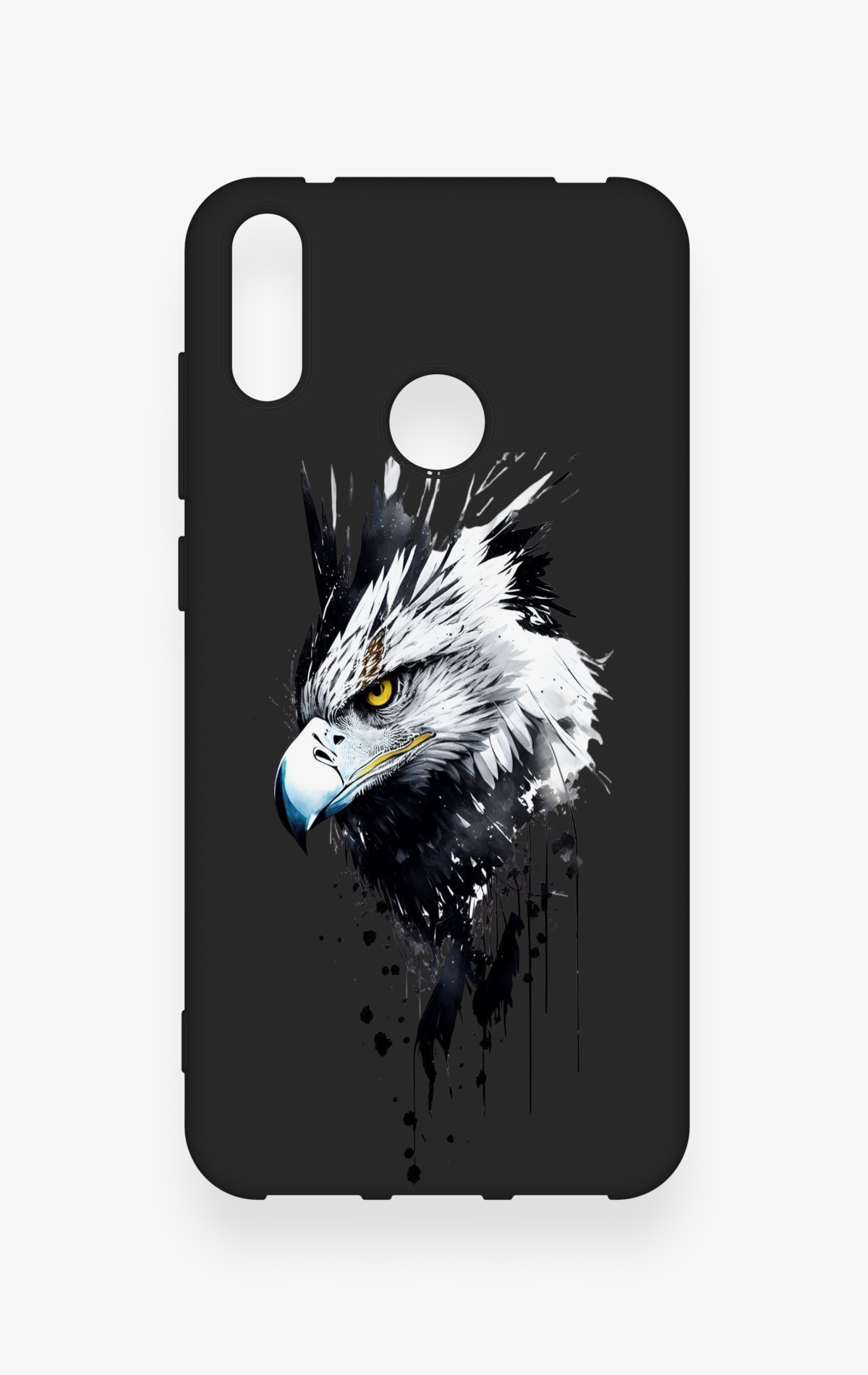 Huawei Y7 2019 Uyumlu Bald Eagle Desenli Silikon Kılıf