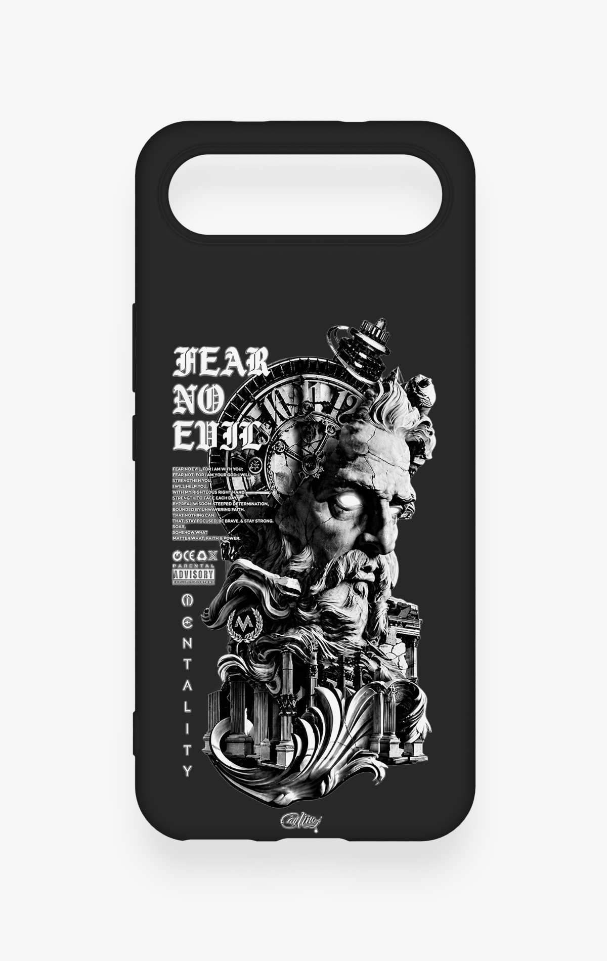 Tecno Spark Slim Uyumlu Fear No Evil Desenli Silikon Kılıf