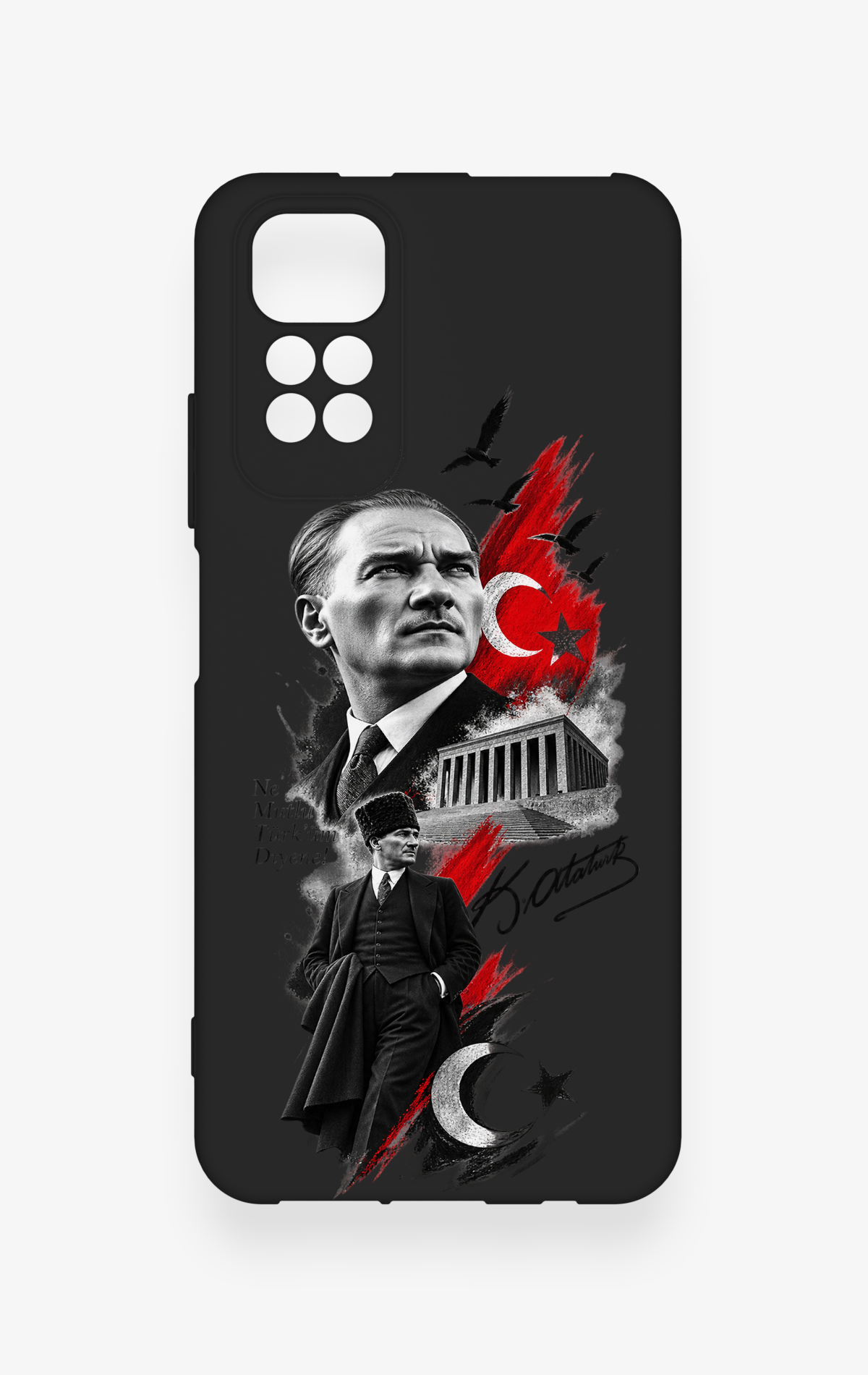Redmi Note 11S Uyumlu Atatürk Anıtkabir Desenli Silikon Kılıf