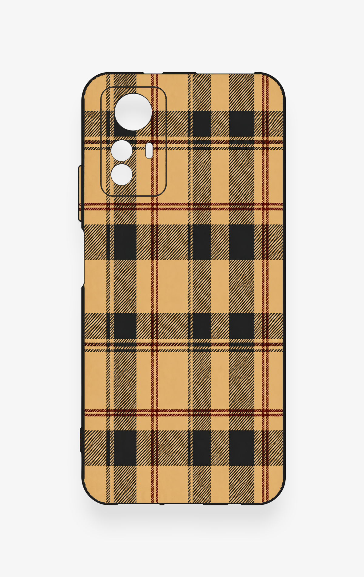 Redmi Note 12S Uyumlu Burberry Ekose Desenli Silikon Kılıf