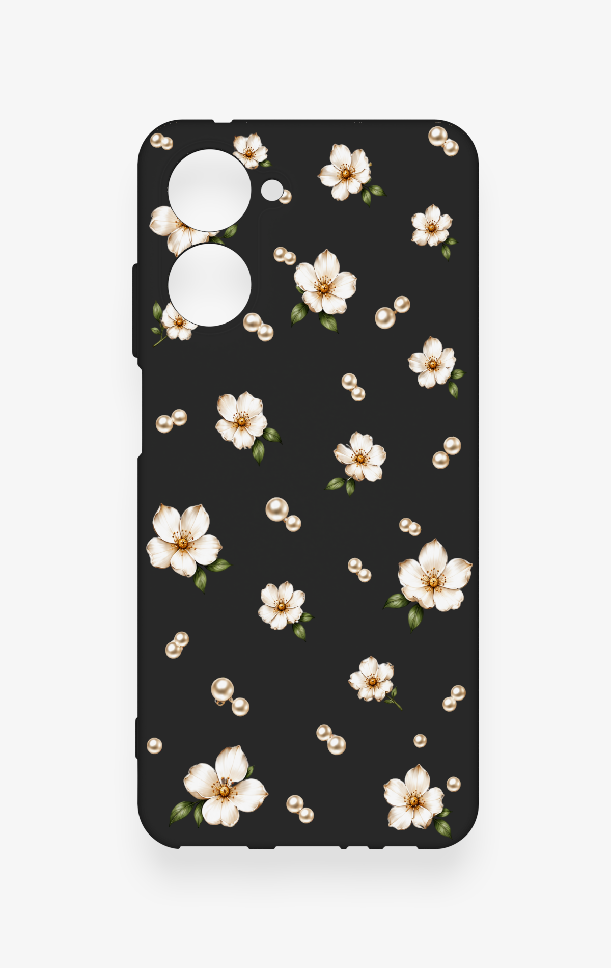 Realme 10 Uyumlu İnci Papatya Desenli Silikon Kılıf