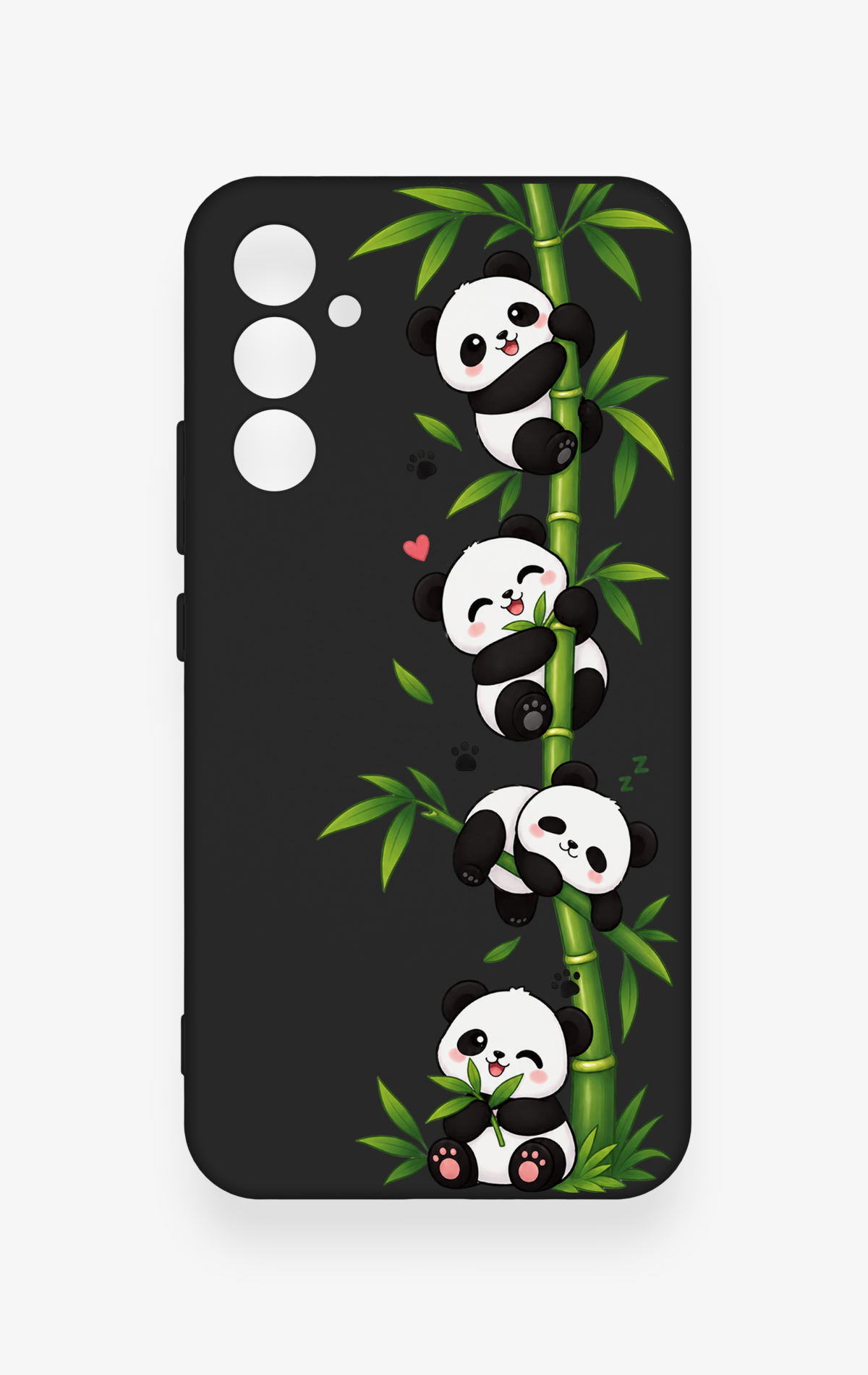 Samsung A34 Uyumlu Sevimli Panda Bambu Desenli Silikon Kılıf