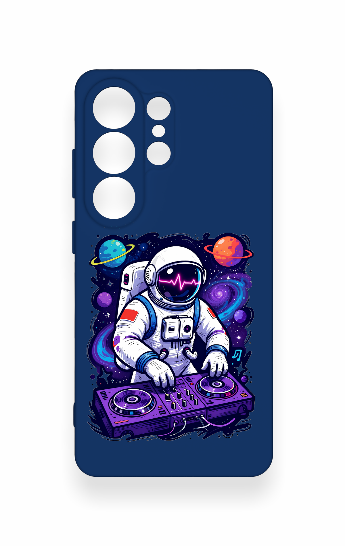 Samsung S26 Ultra Uyumlu Astronot DJ Desenli Silikon Kılıf