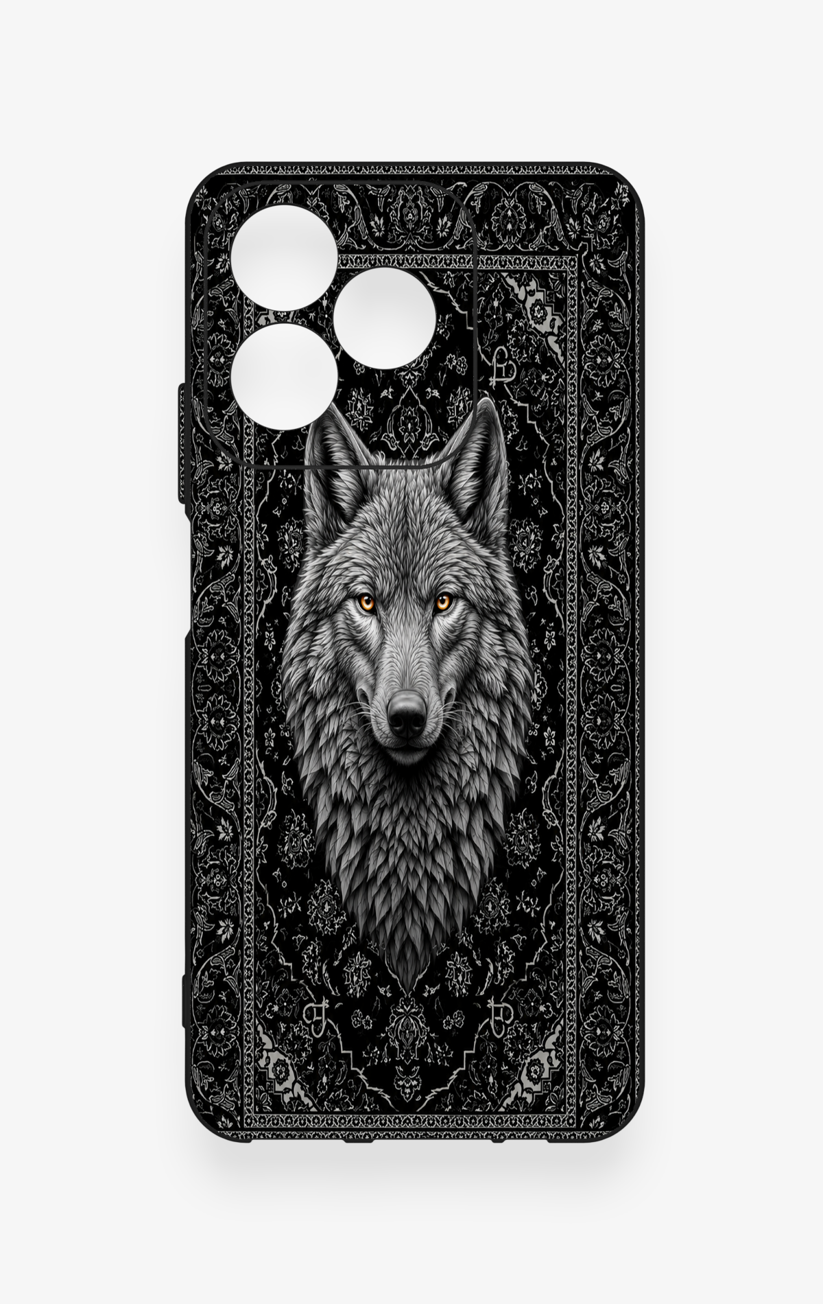 Realme C53 Uyumlu Etnik Kurt Desenli Silikon Kılıf