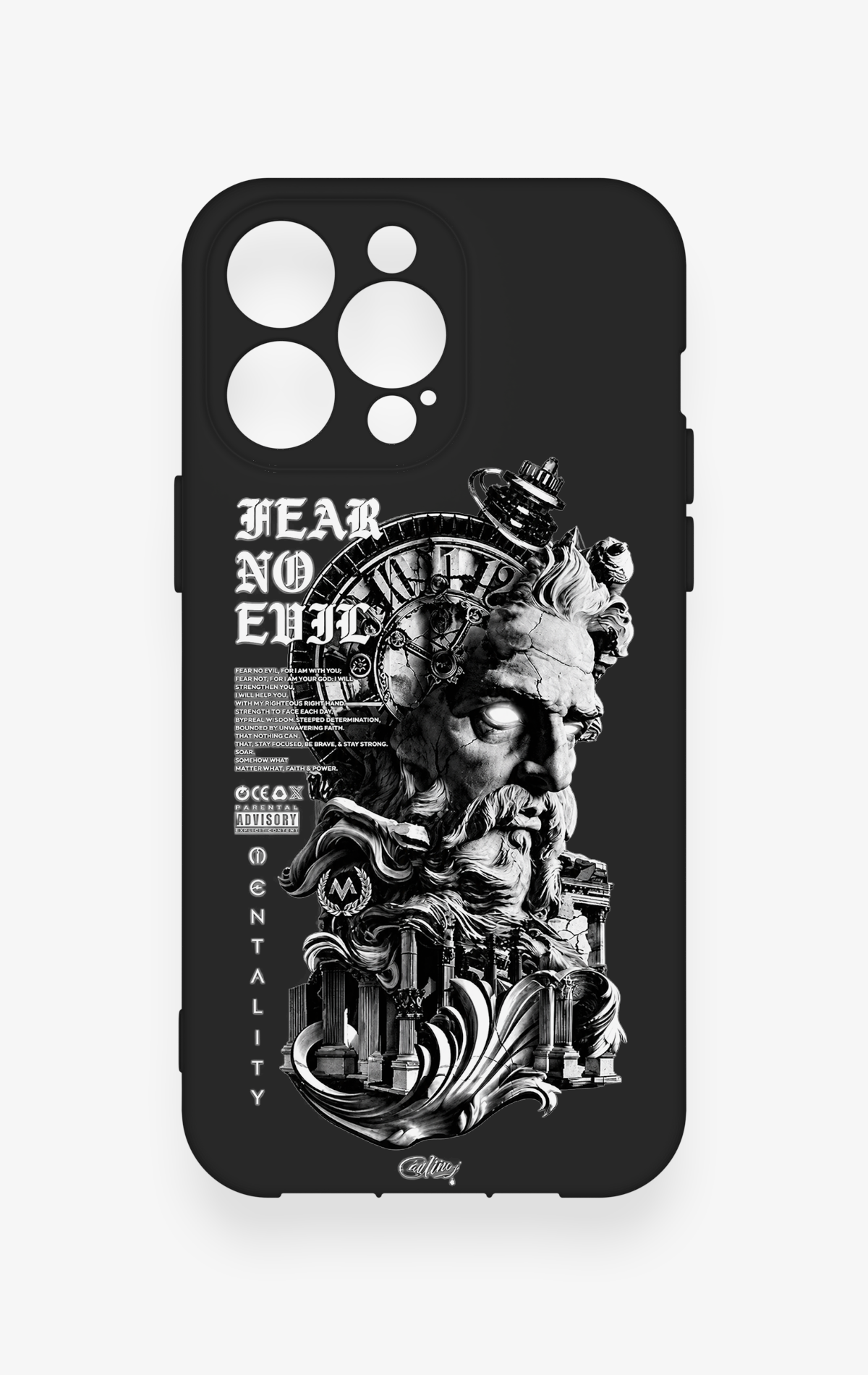 iPhone 13 Pro Max Uyumlu Fear No Evil Desenli Silikon Kılıf