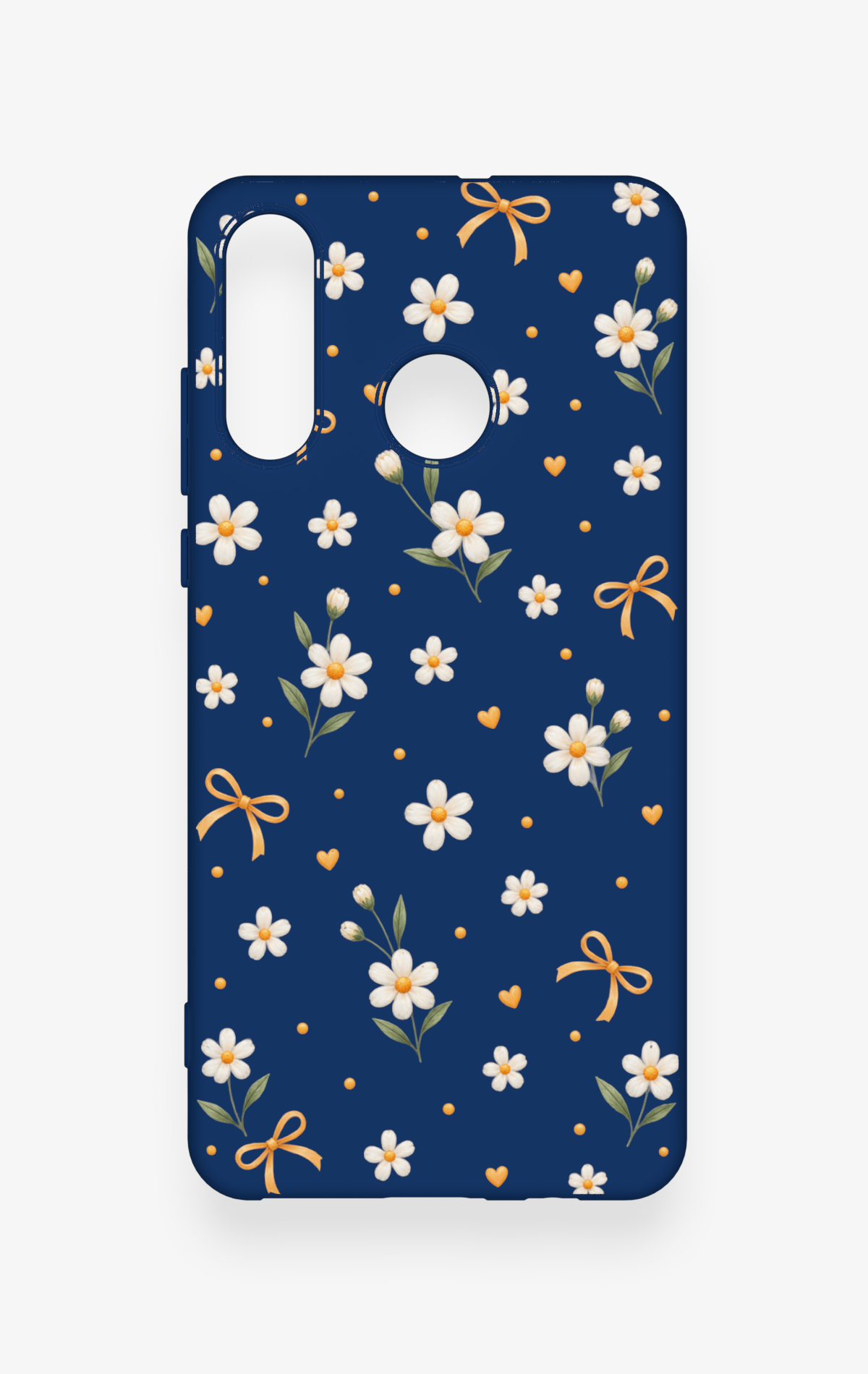 Huawei P30 Lite Uyumlu Papatya Fiyonk Desenli Silikon Kılıf