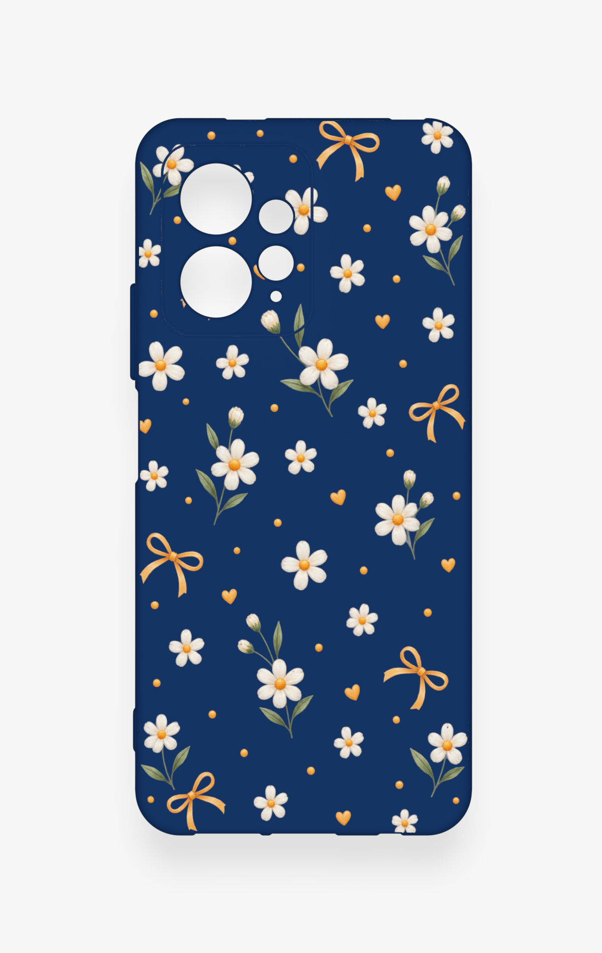 Redmi Note 12 4G Uyumlu Papatya Fiyonk Desenli Silikon Kılıf