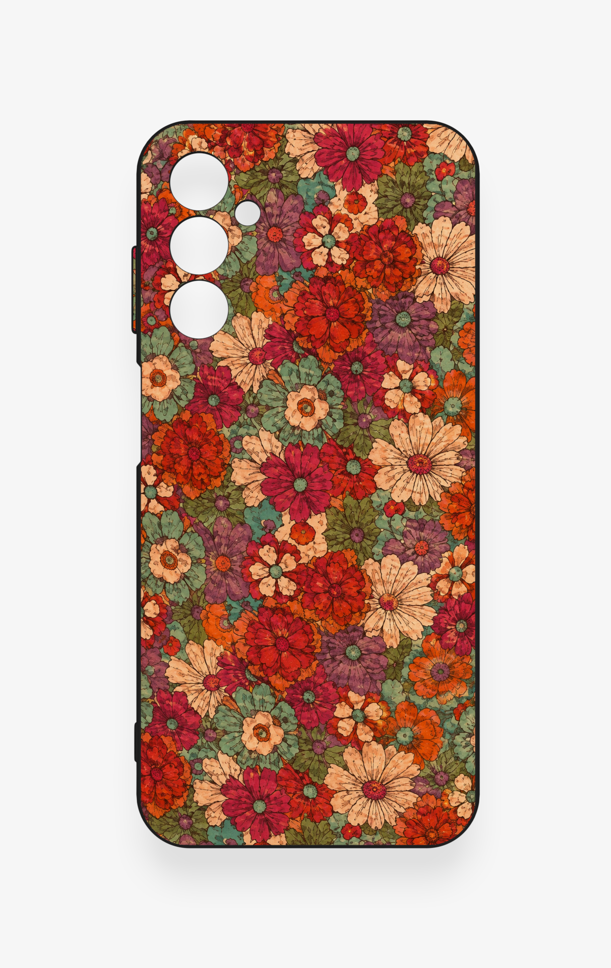 Samsung M14 Uyumlu Pastel Çiçek Bahçesi Desenli Silikon Kılıf