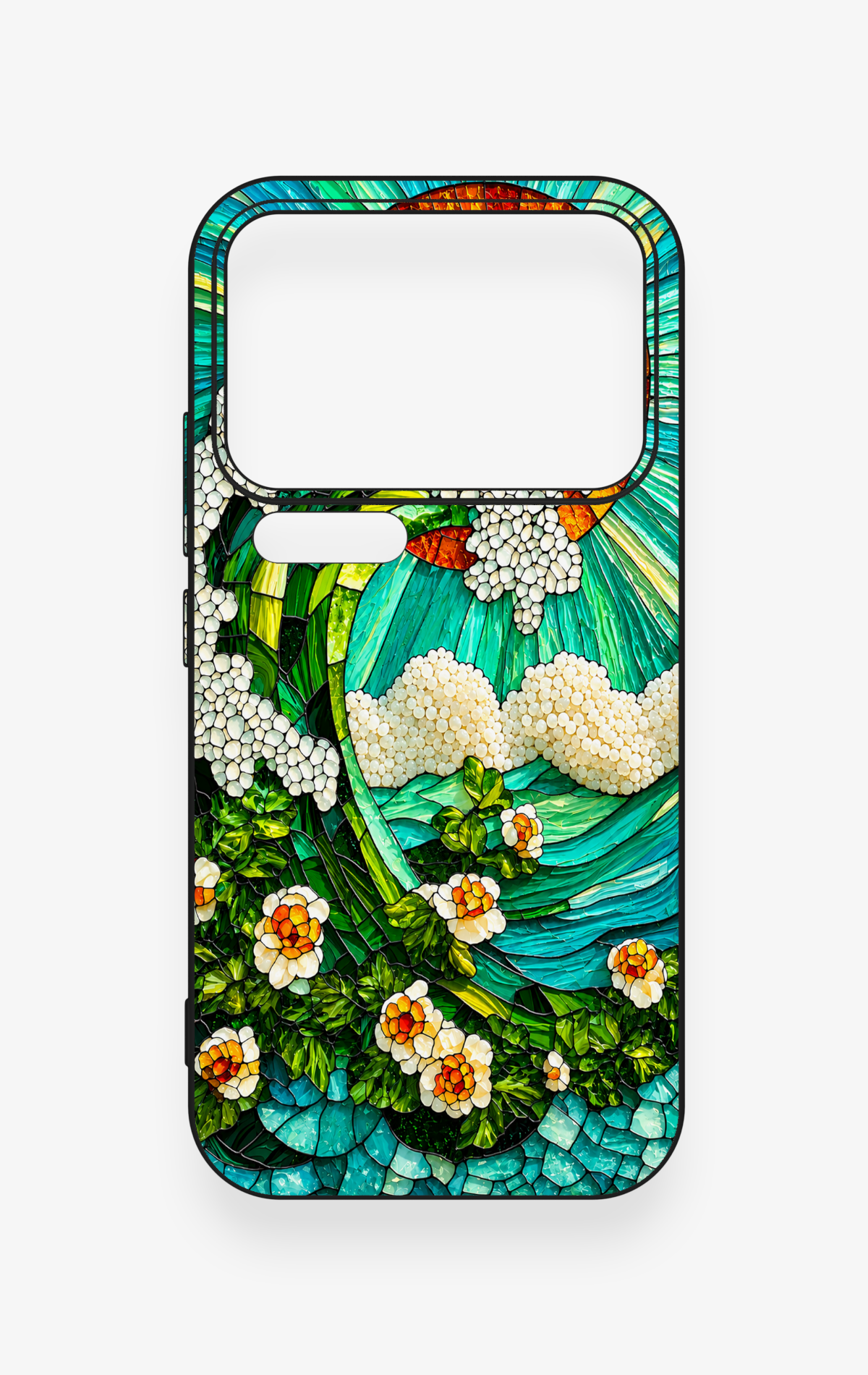 Xiaomi Mi 17 Pro 5G Uyumlu Mozaik Okyanus Dalgası Desenli Silikon Kılıf