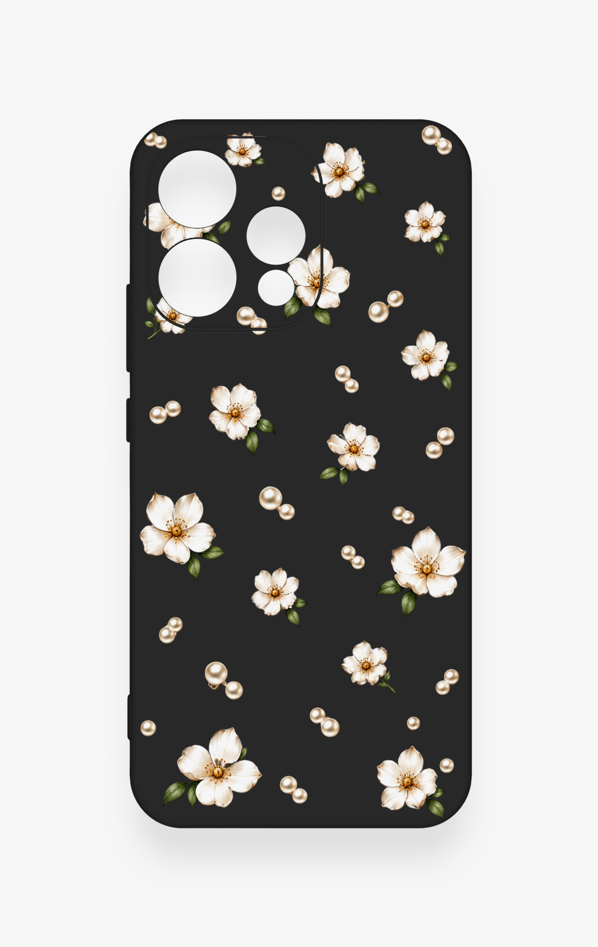 Oppo Reno 15 5G Uyumlu İnci Papatya Desenli Silikon Kılıf