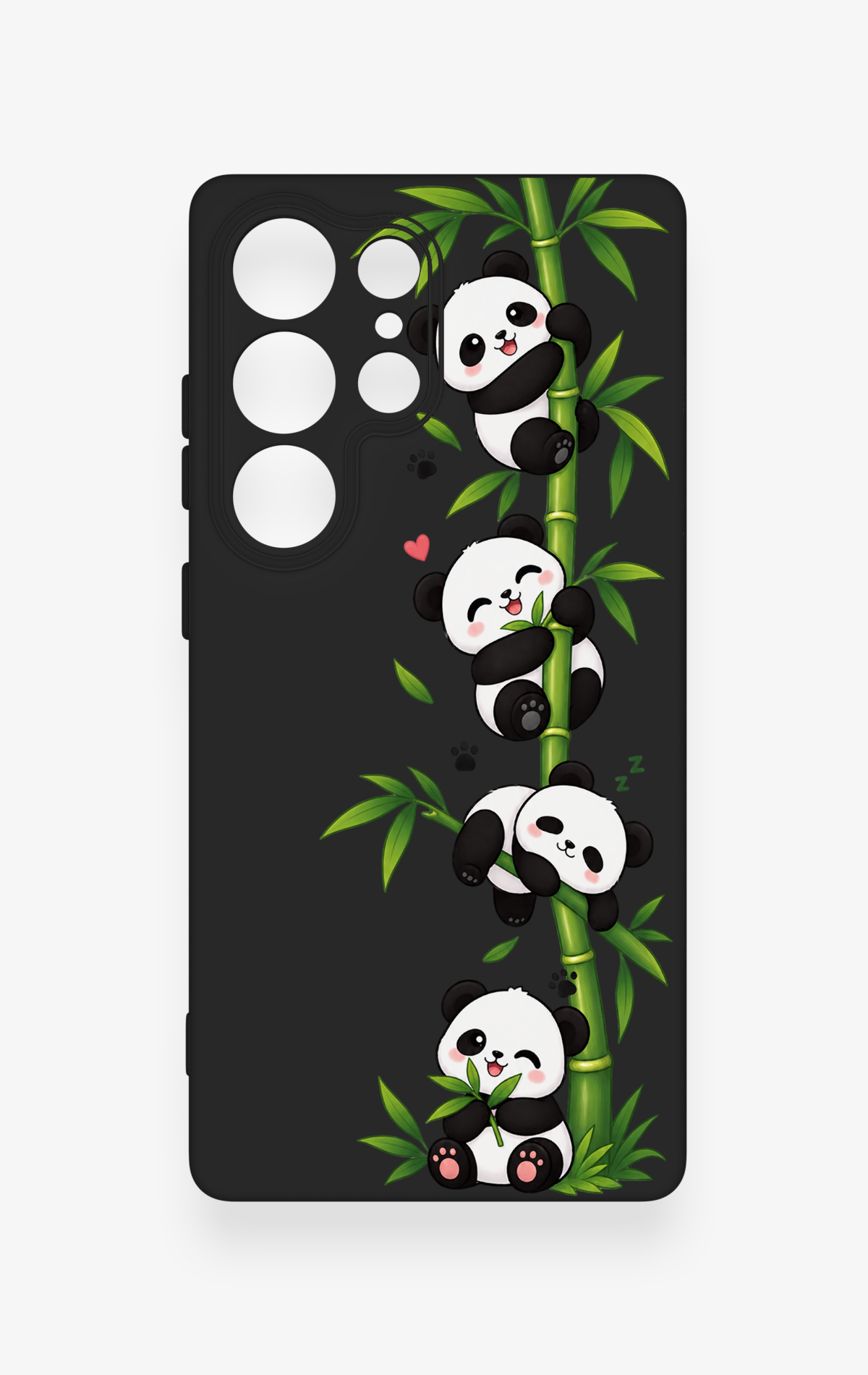Samsung S25 Ultra Uyumlu Sevimli Panda Bambu Desenli Silikon Kılıf