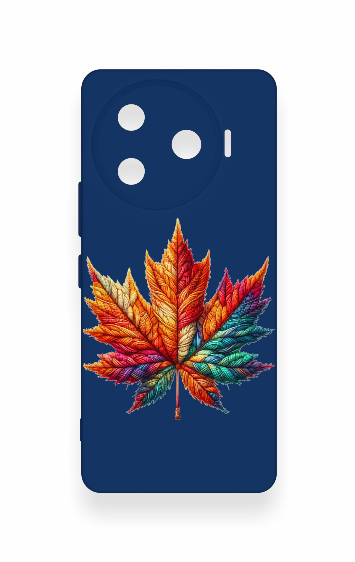 Tecno Camon 30 Pro 5G Uyumlu Renkli Yaprak Desenli Silikon Kılıf