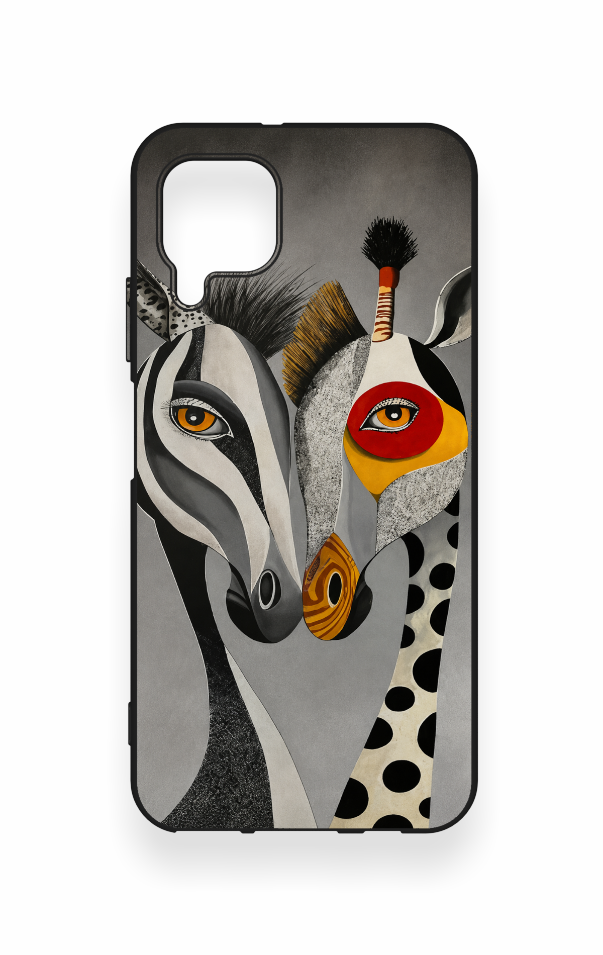 Huawei P40 Lite Uyumlu Zebra ve Zürafa Desenli Silikon Kılıf