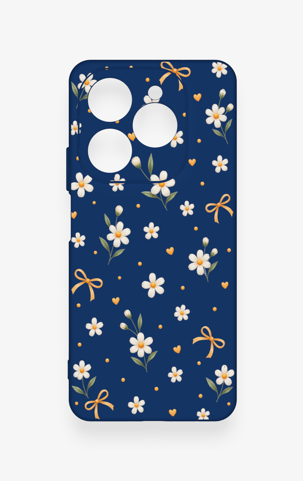 Tecno Spark 20 Pro Uyumlu Papatya Fiyonk Desenli Silikon Kılıf