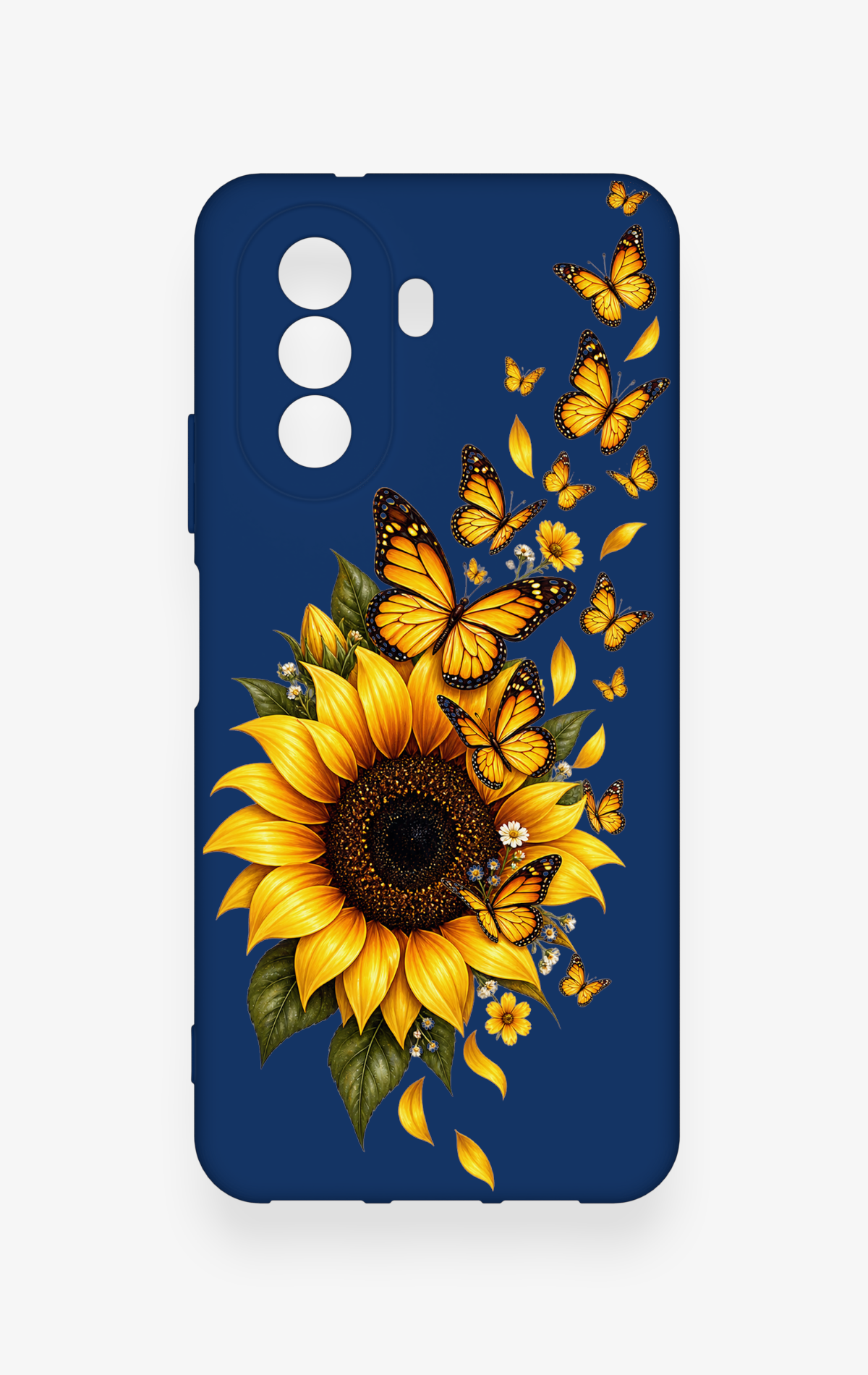 Huawei Nova Y70 Uyumlu Ayçiçeği Desenli Silikon Kılıf