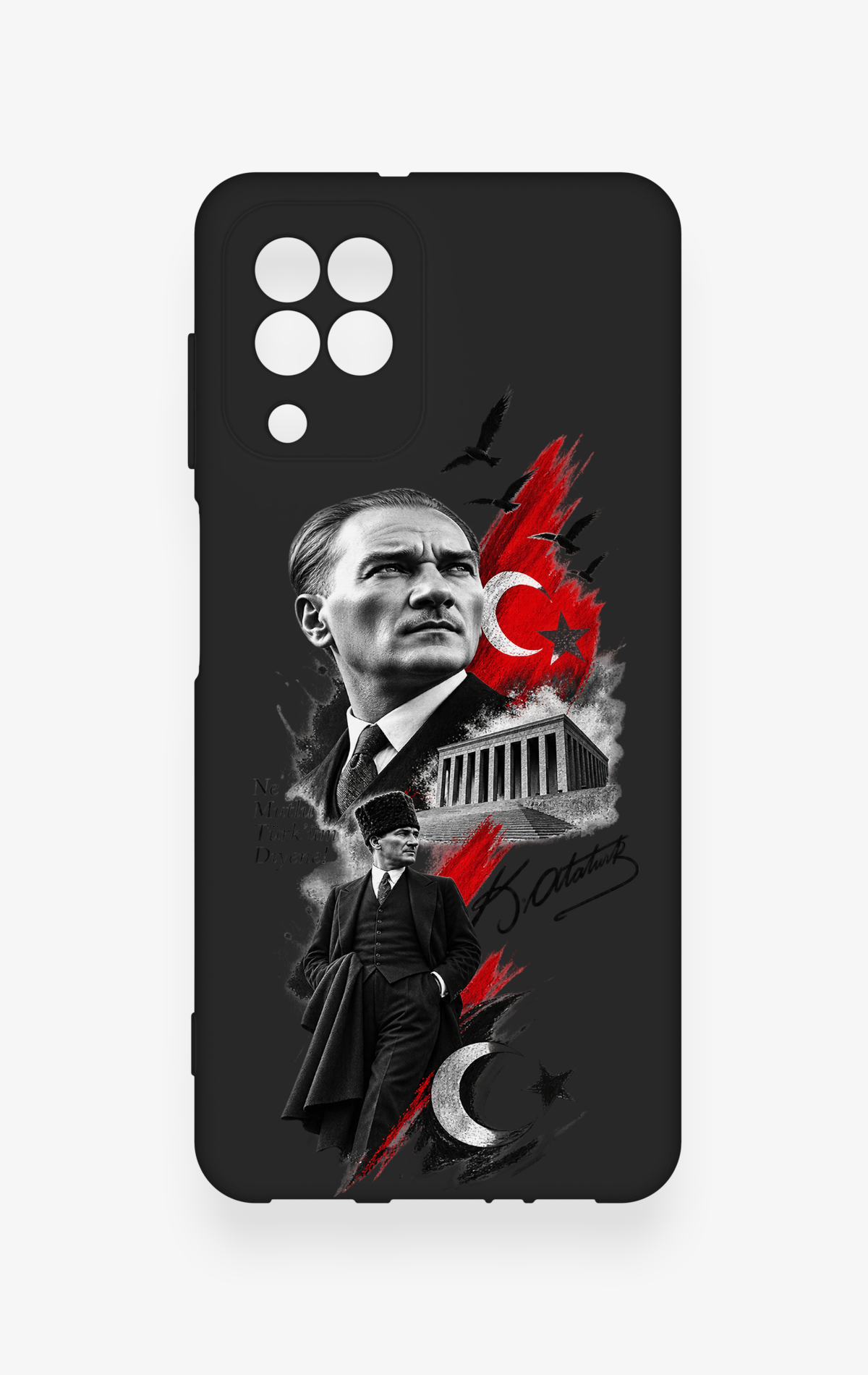 Samsung A22 Uyumlu Atatürk Anıtkabir Desenli Silikon Kılıf