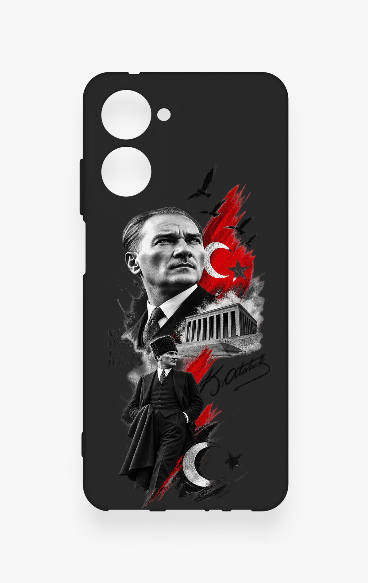 Realme 10 Uyumlu Atatürk Anıtkabir Desenli Silikon Kılıf