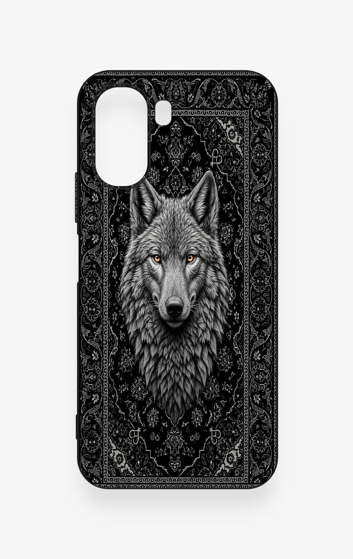 Oppo A6T Uyumlu Etnik Kurt Desenli Silikon Kılıf