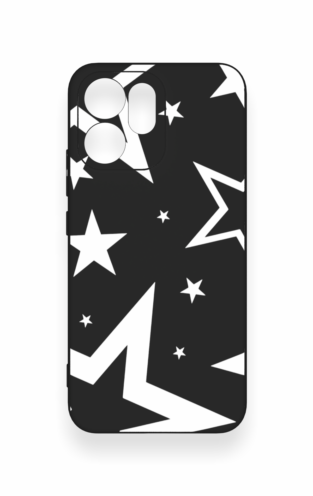 Oppo Reno 14F Uyumlu Siyah Mega Star Desenli Silikon Kılıf