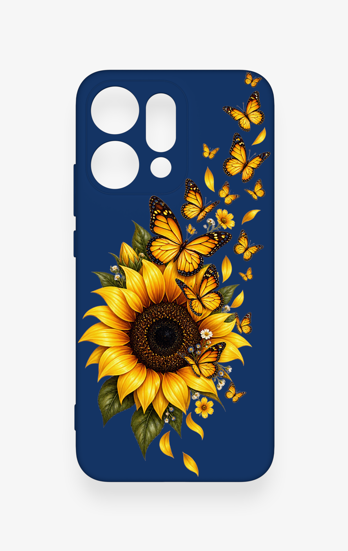 Oppo Reno 14 Uyumlu Ayçiçeği Desenli Silikon Kılıf